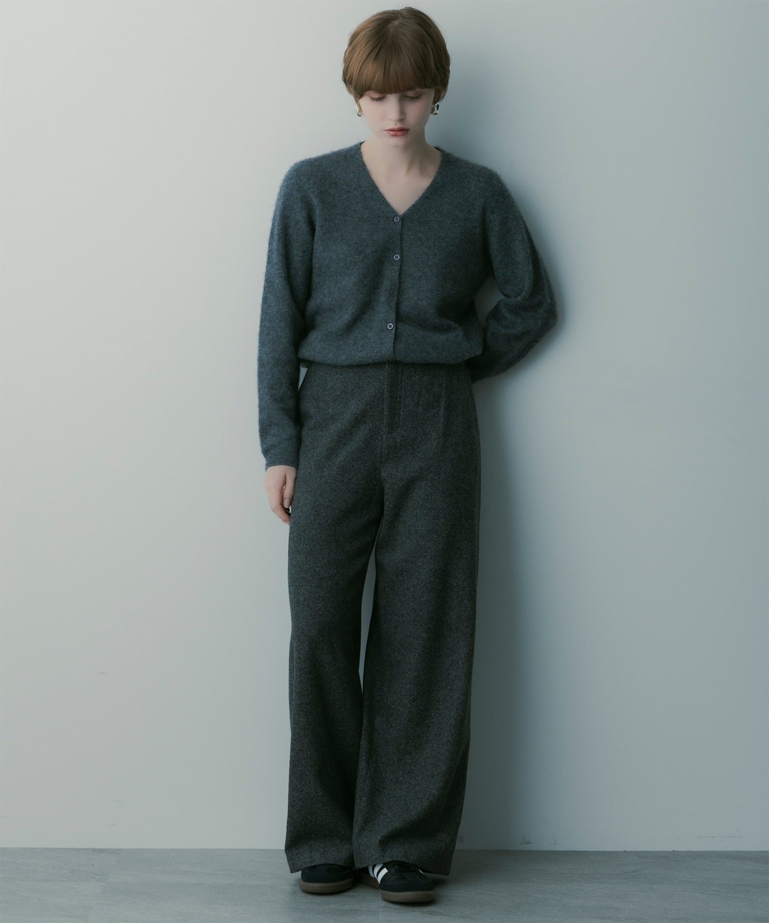 カシミヤブレンド ニットカーディガン