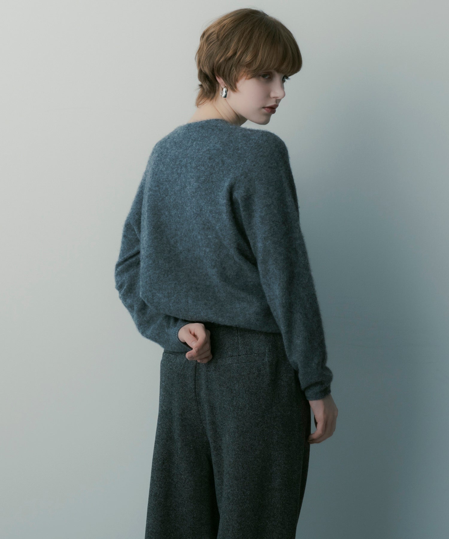 カシミヤブレンド ニットカーディガン