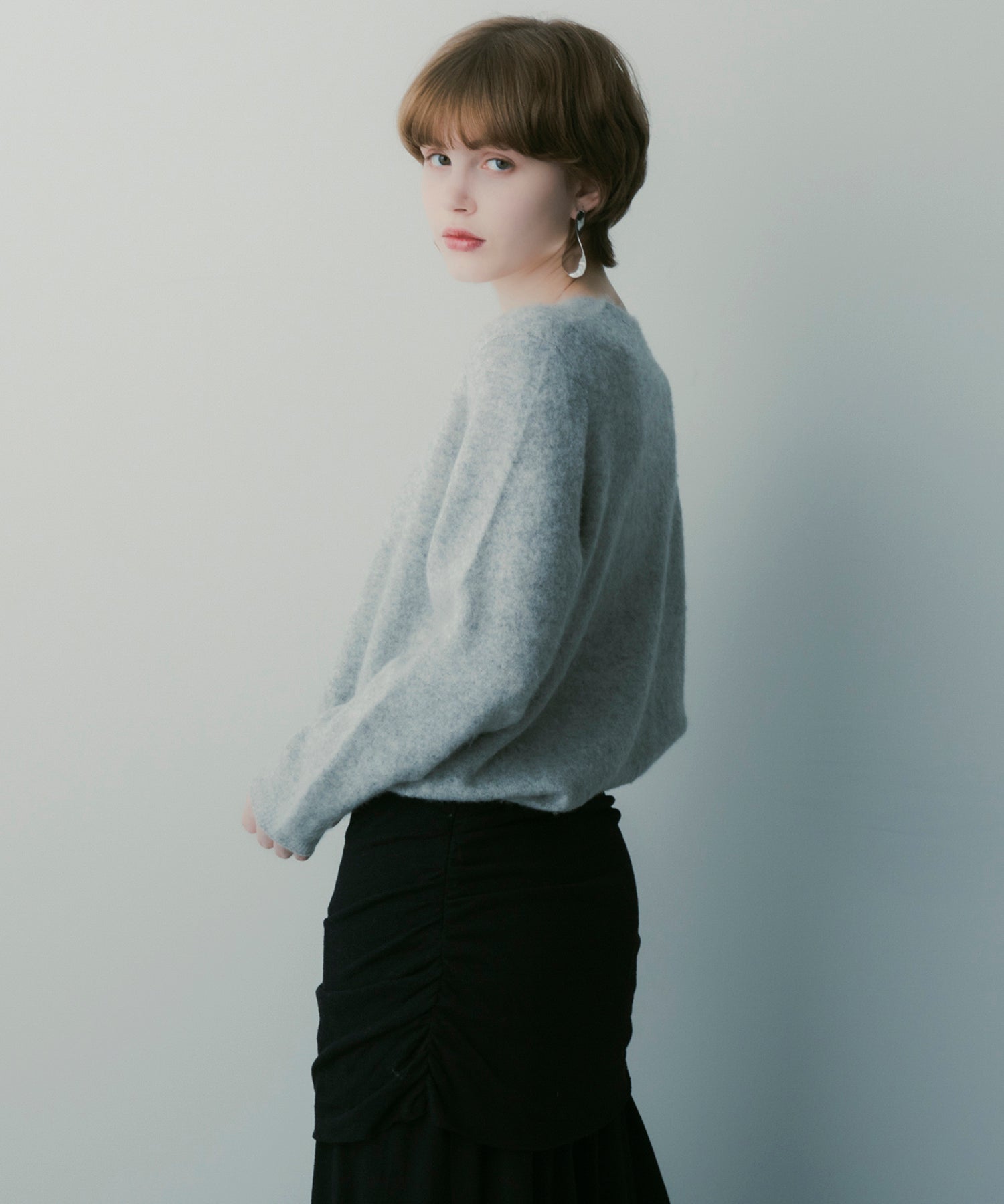 カシミヤブレンド ニットカーディガン