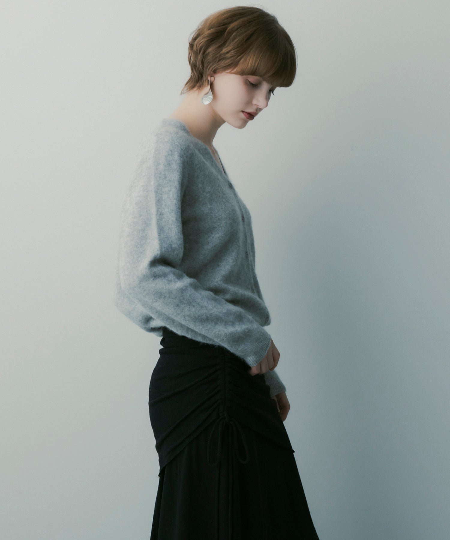 カシミヤブレンド ニットカーディガン