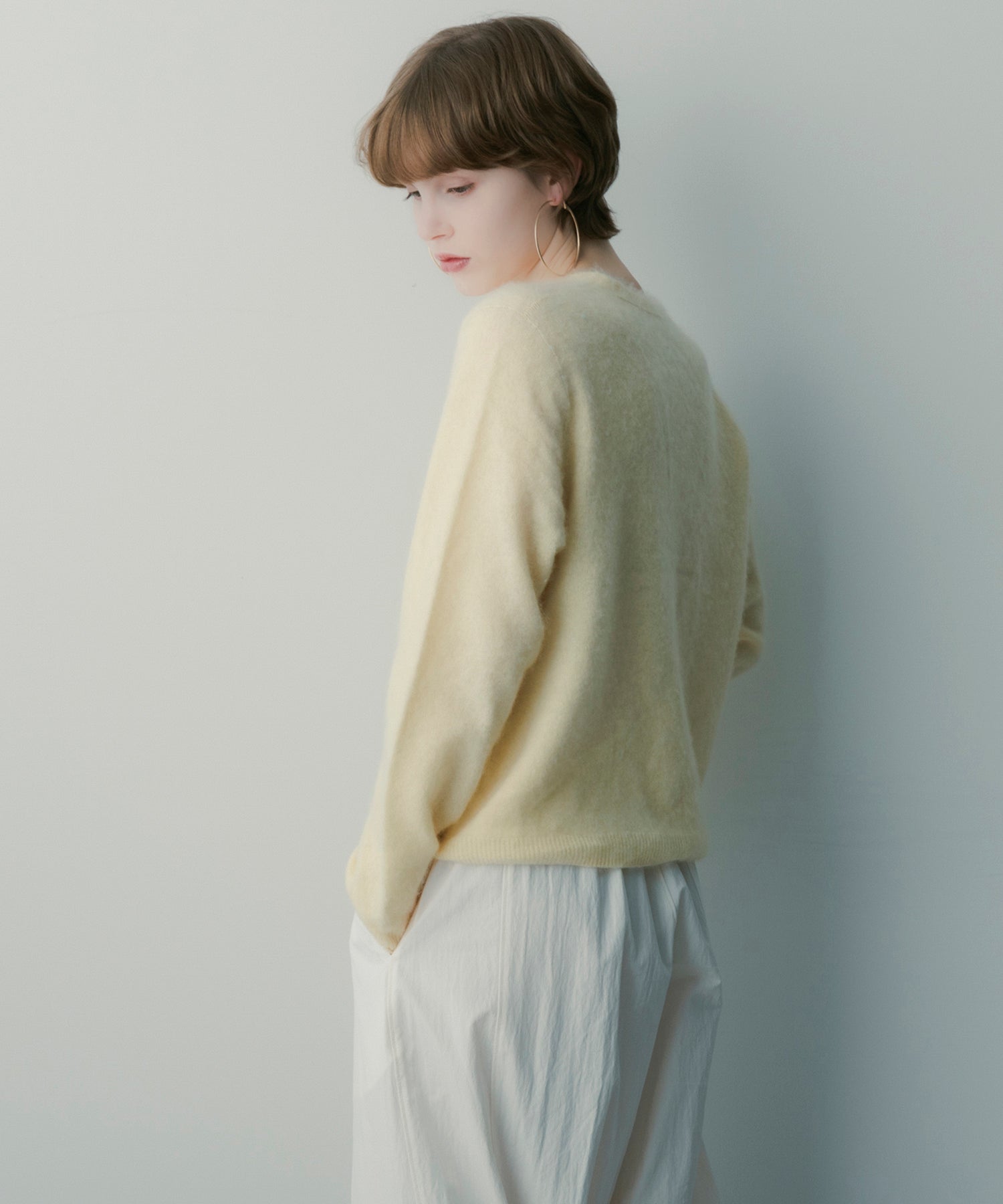 カシミヤブレンド ニットカーディガン