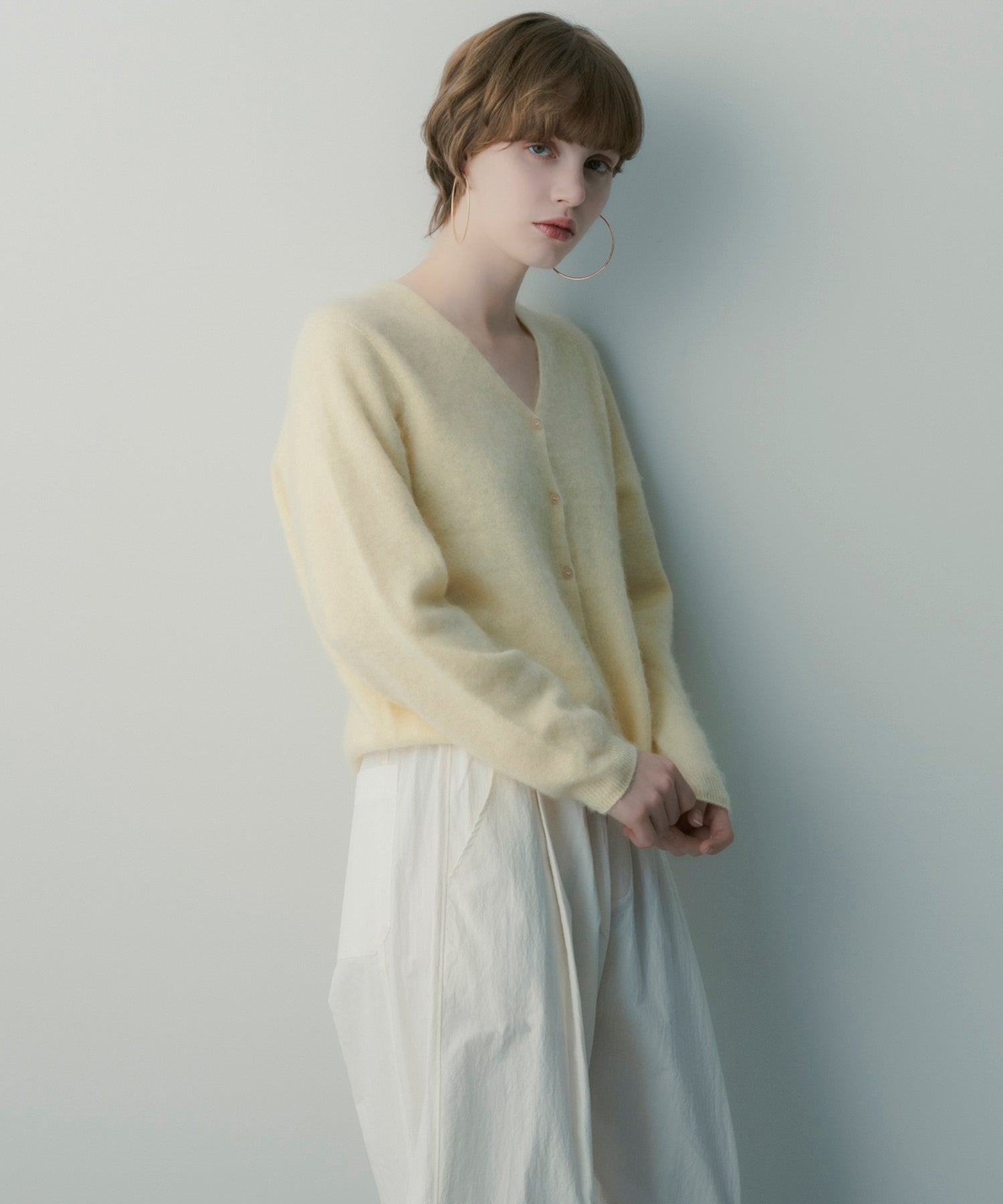 カシミヤブレンド ニットカーディガン