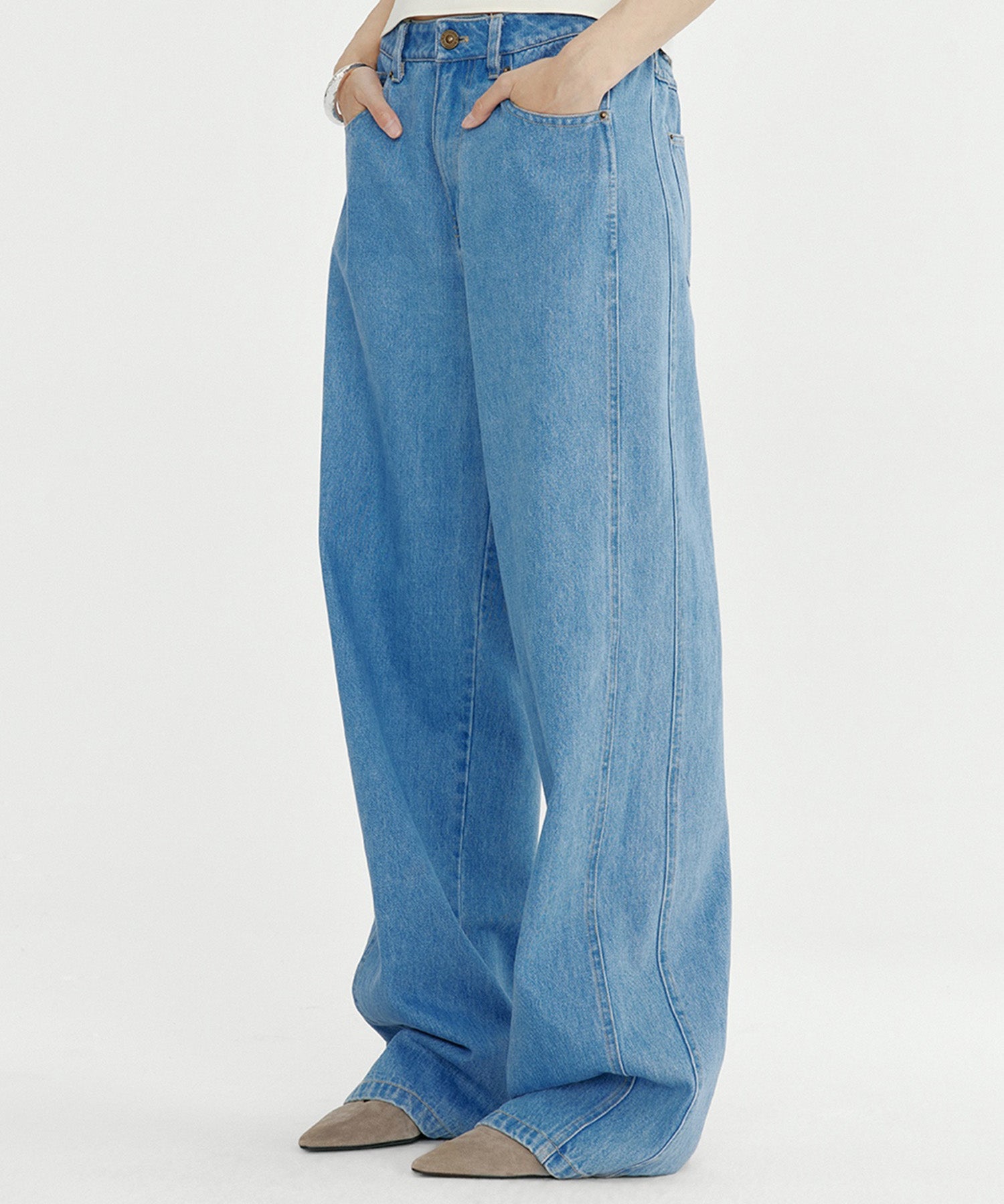 ヴィンテージワイドデニムパンツ