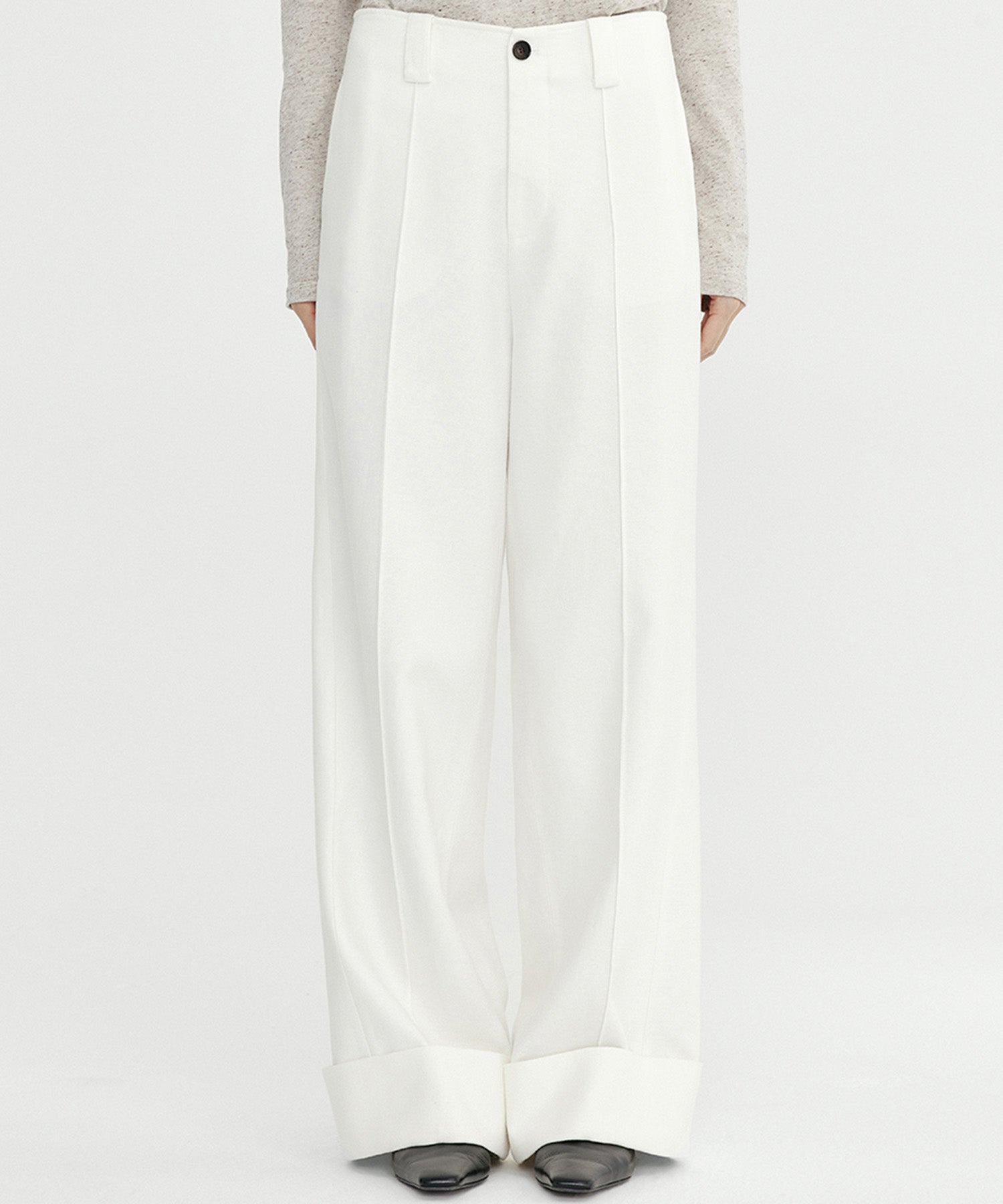 Wヘム バギーパンツ