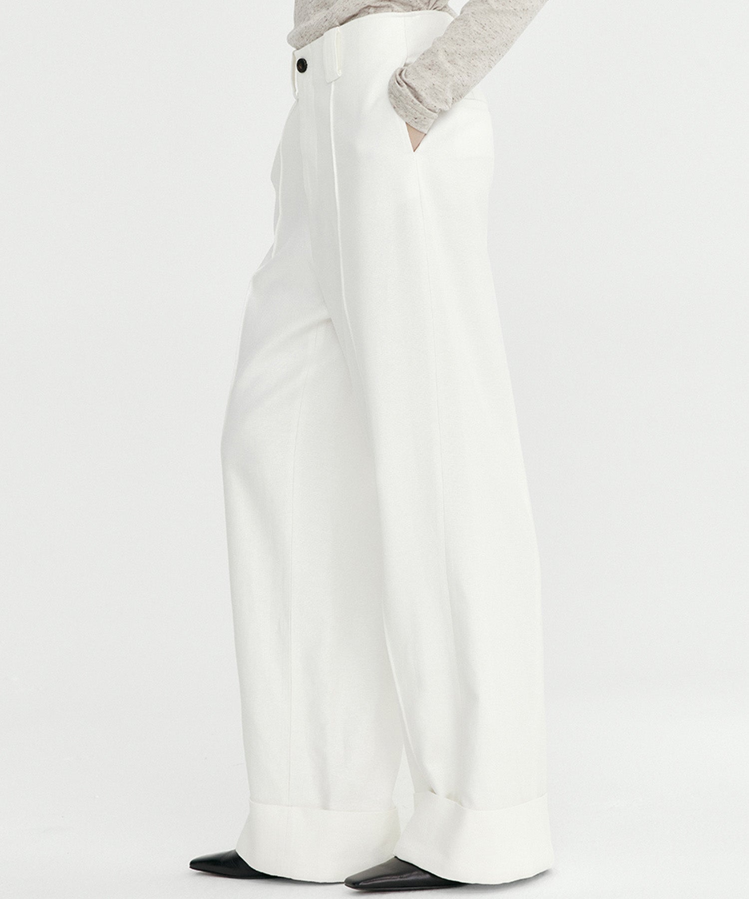 Wヘム バギーパンツ