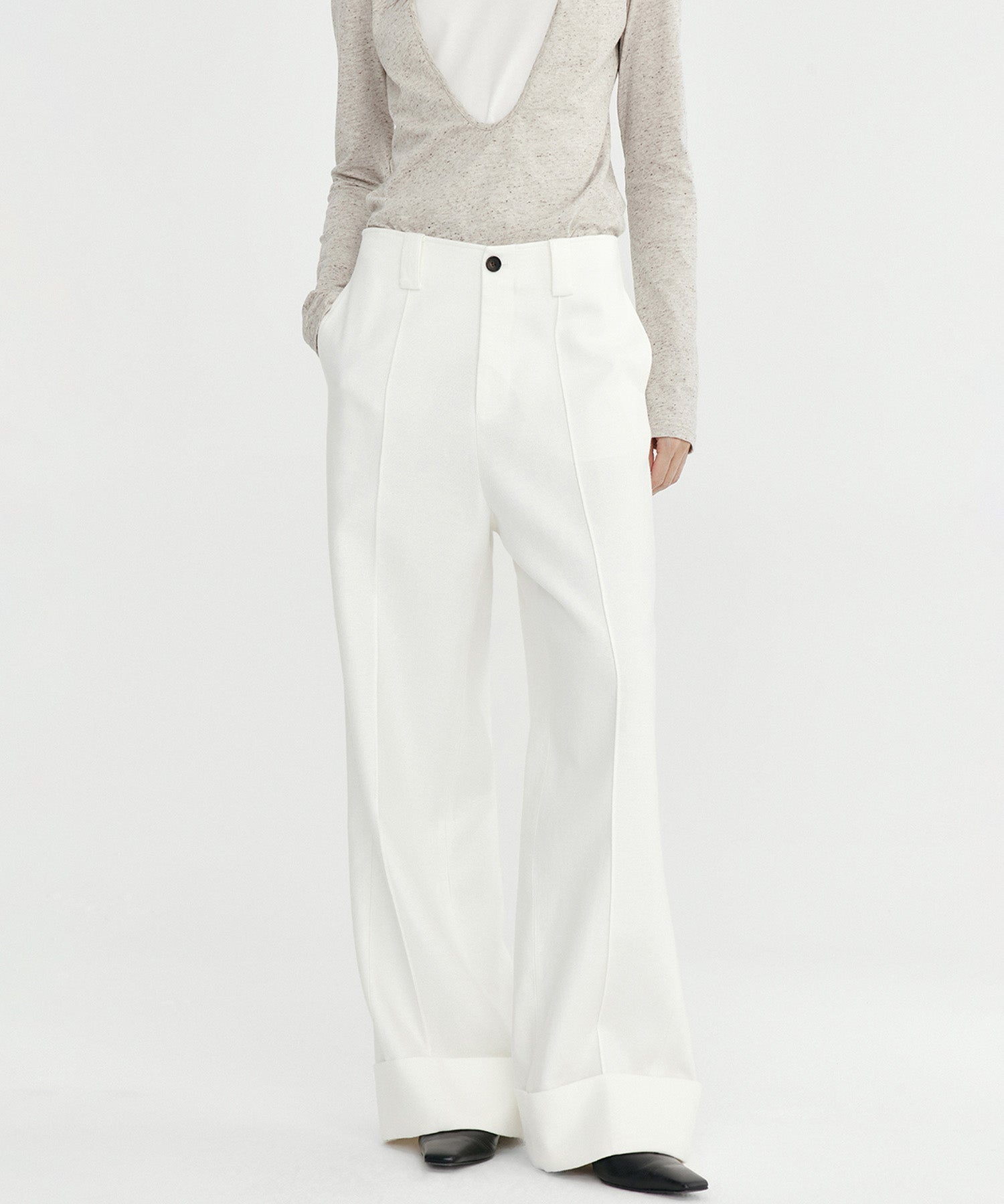 Wヘム バギーパンツ