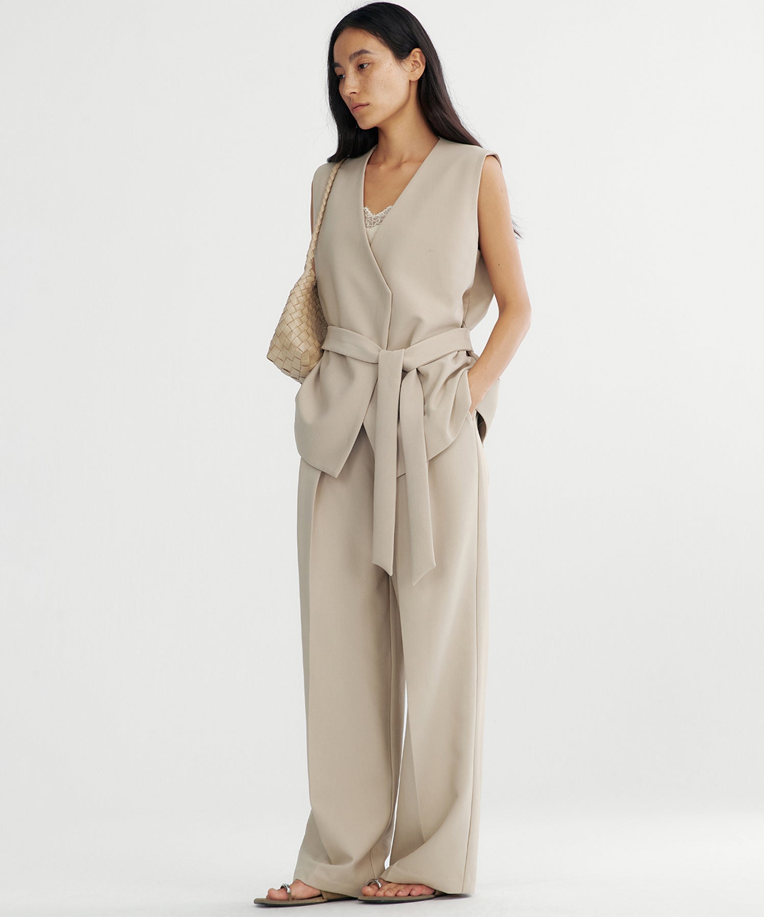 ダブルタック ワイドスラックス