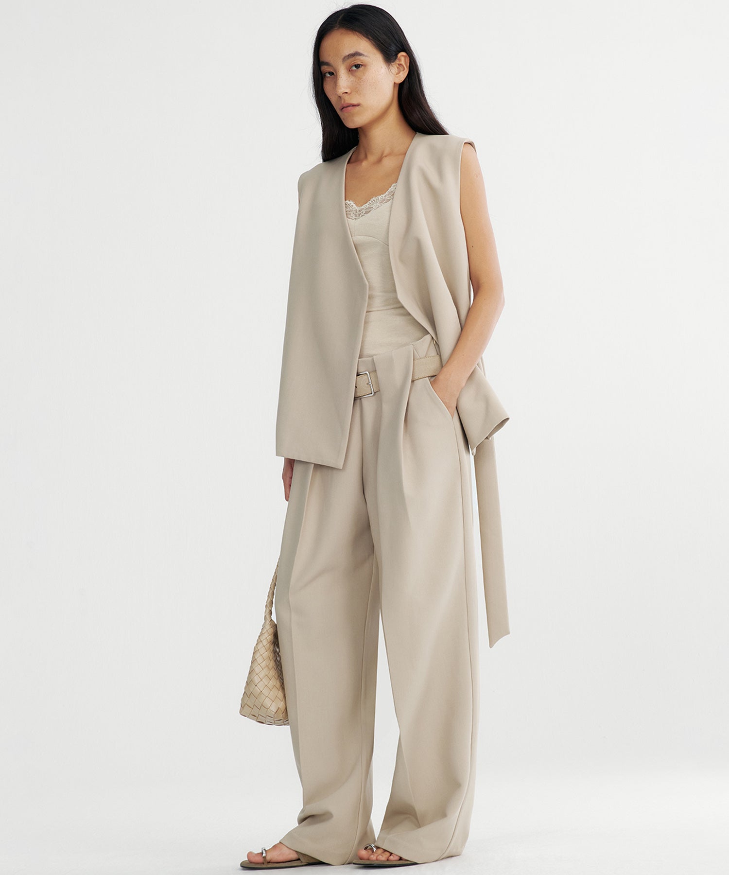 ダブルタック ワイドスラックス