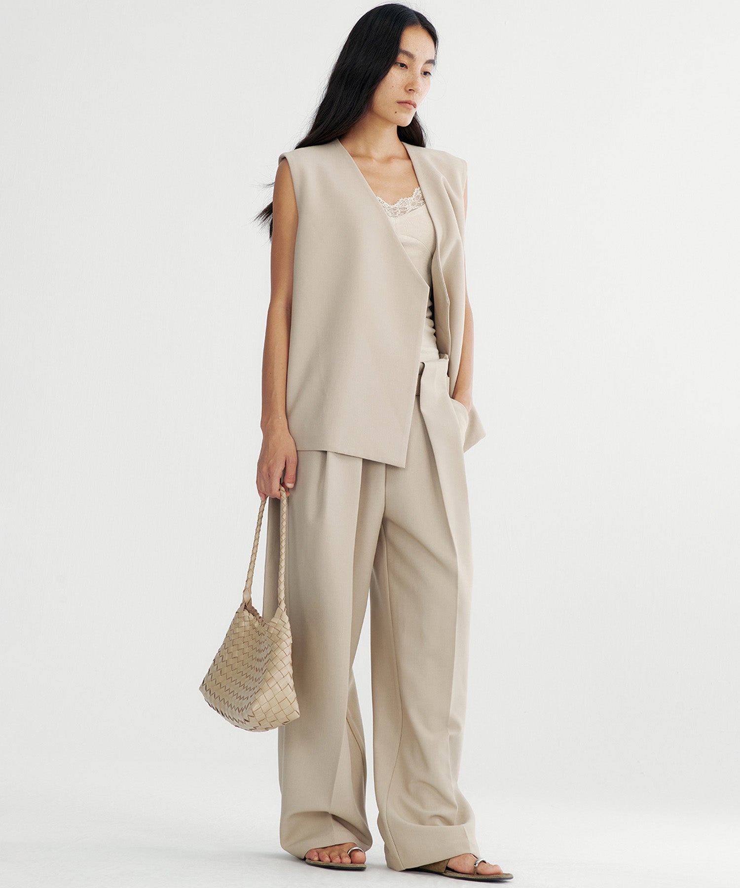 ダブルタック ワイドスラックス