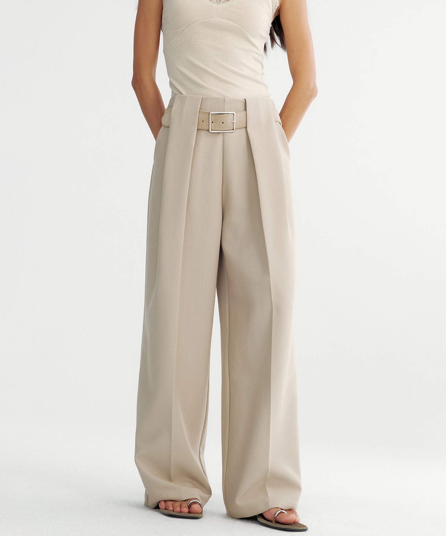 ダブルタック ワイドスラックス