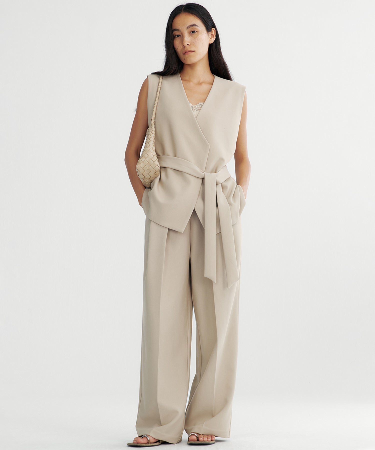 ダブルタック ワイドスラックス