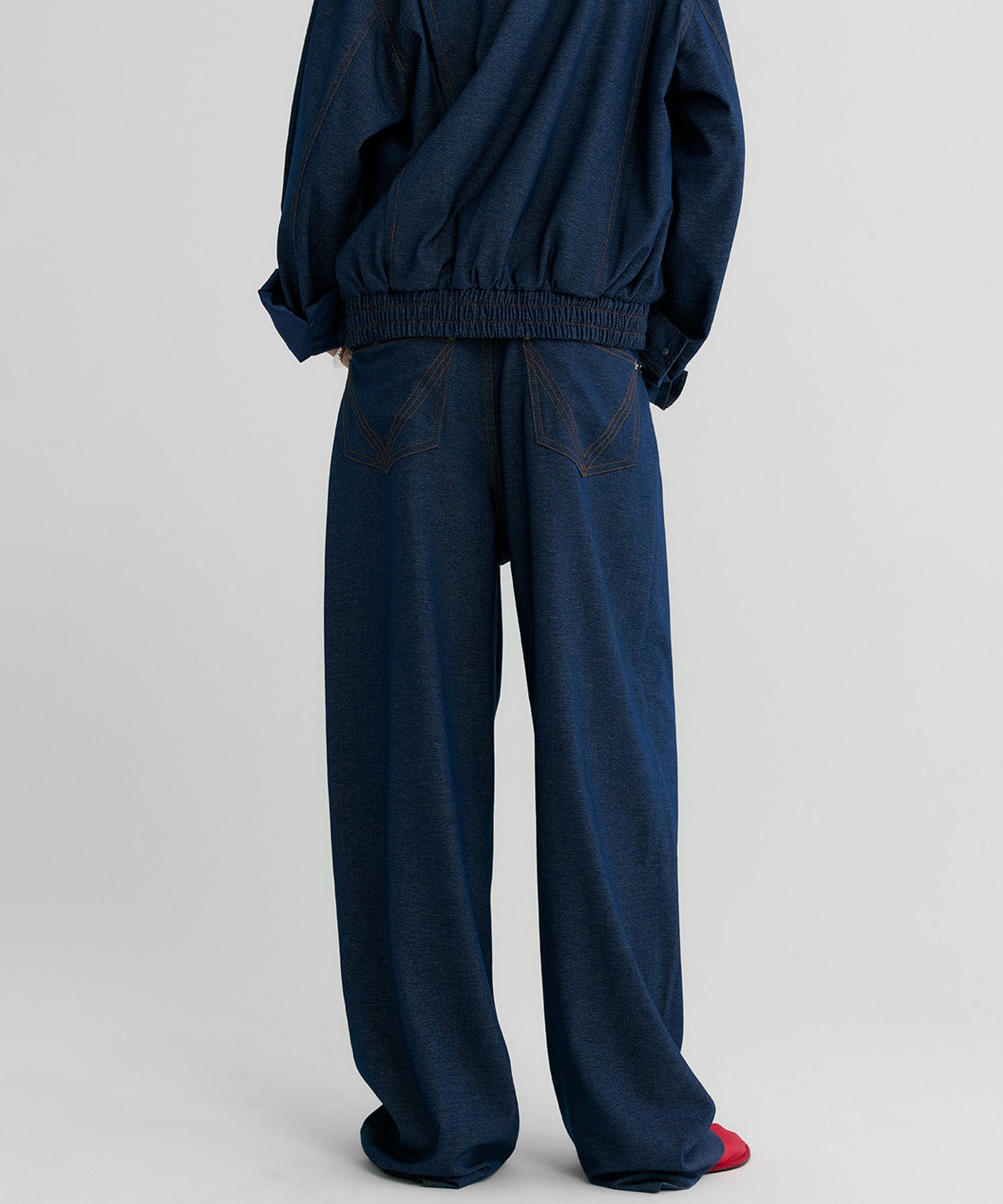 【12月上旬お届け予約商品】デニムライク ワイドパンツ