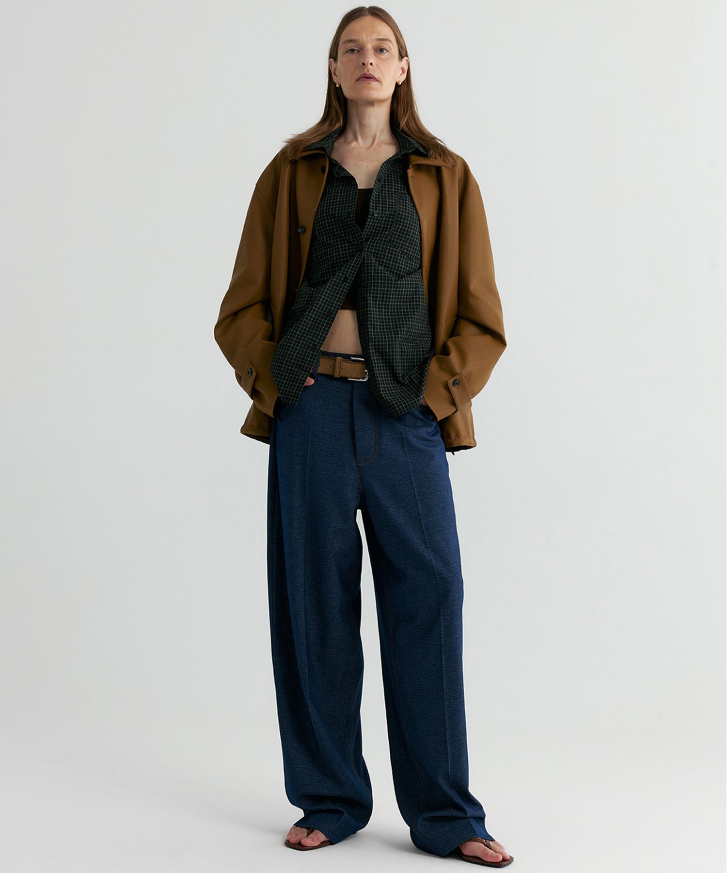 【12月上旬お届け予約商品】デニムライク ワイドパンツ