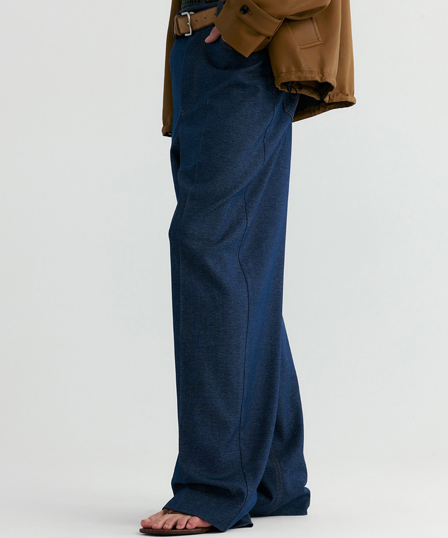 【12月上旬お届け予約商品】デニムライク ワイドパンツ