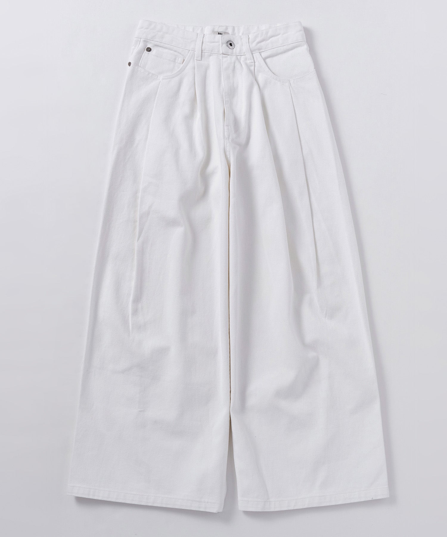 ホワイトデニム ワイドパンツ