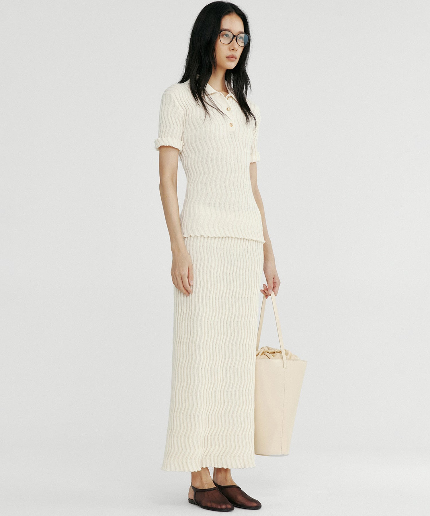 ウェービーニットスカート