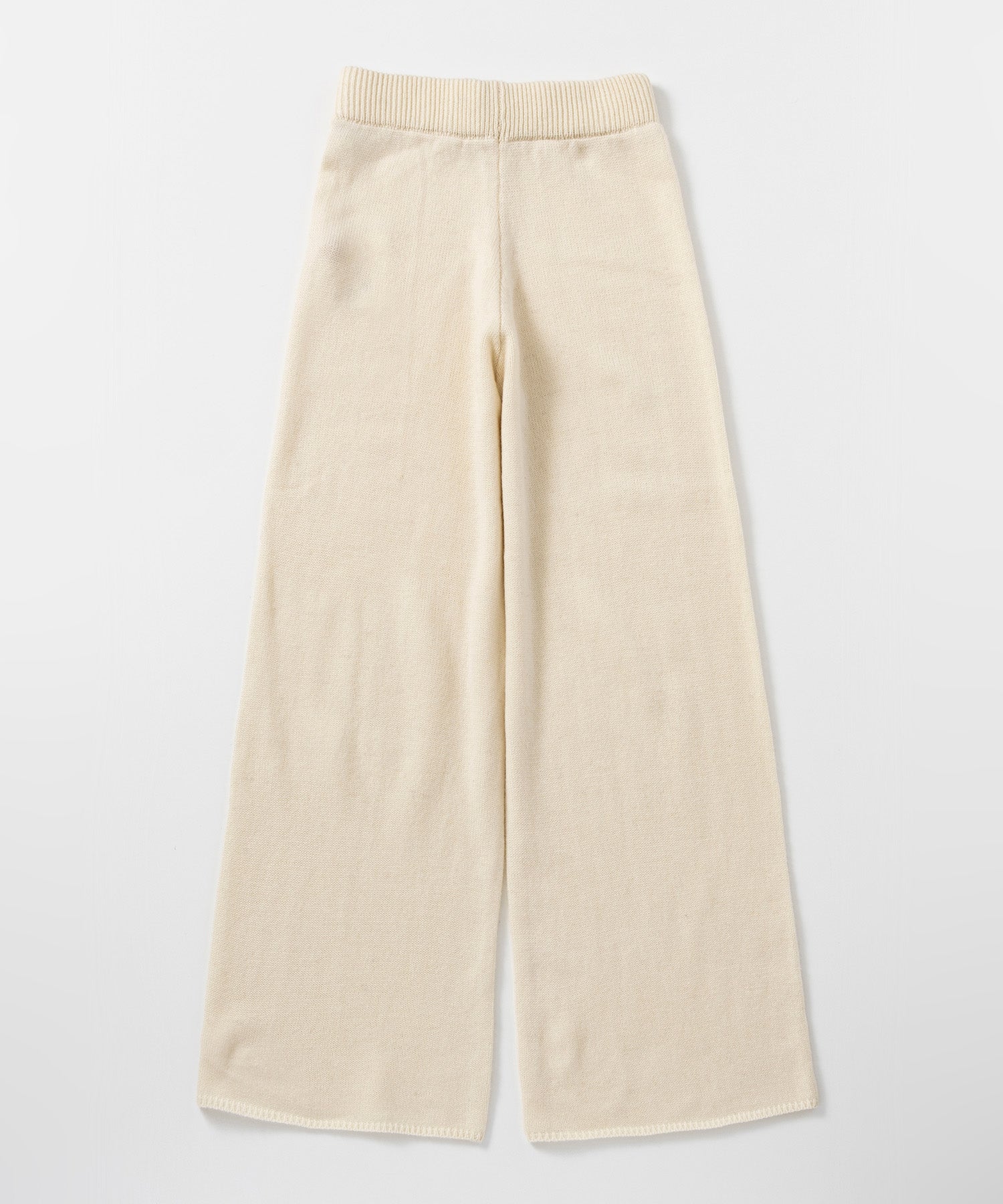 ウールブレンド ワイドニットパンツ