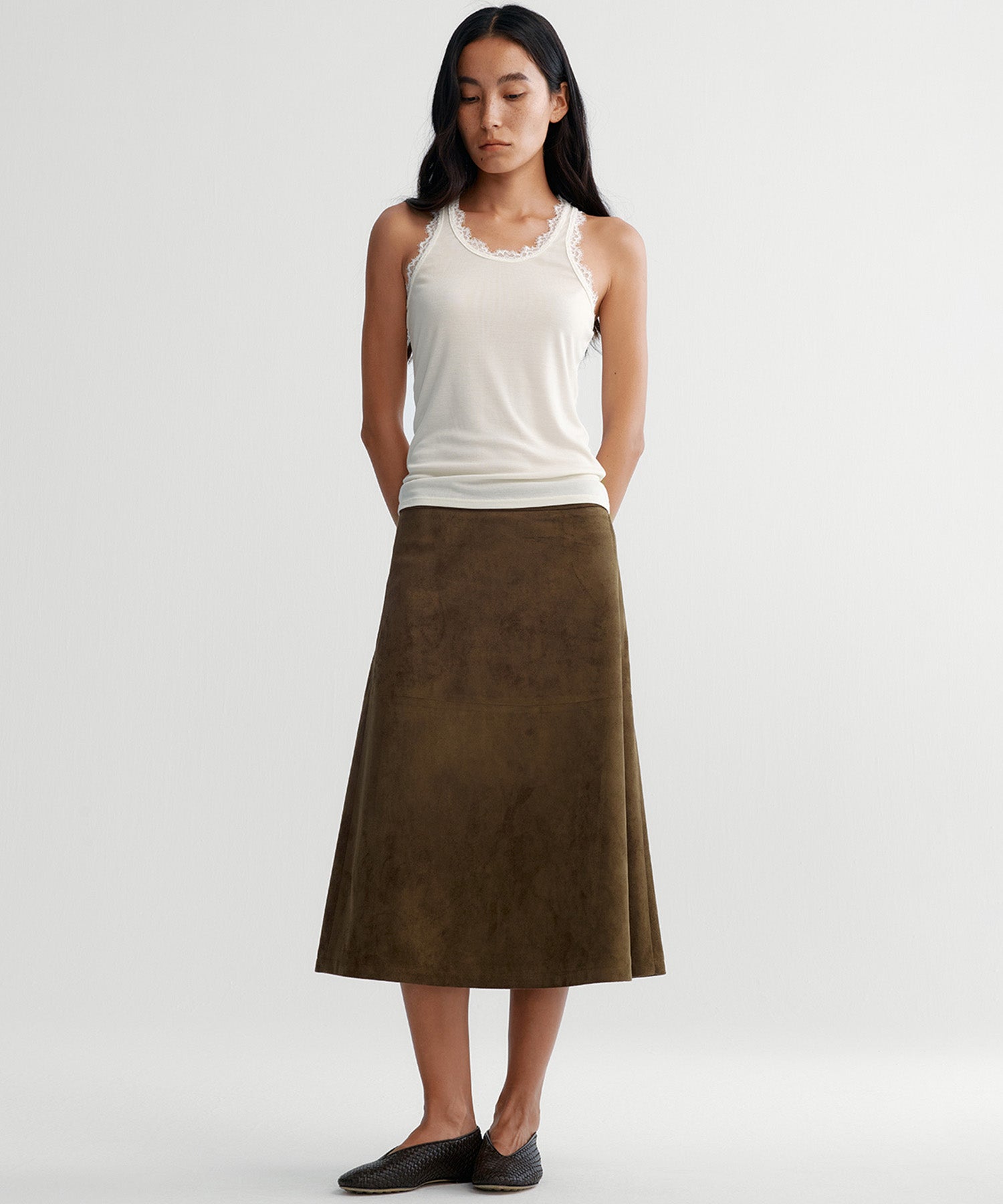 フレア ミディスカート