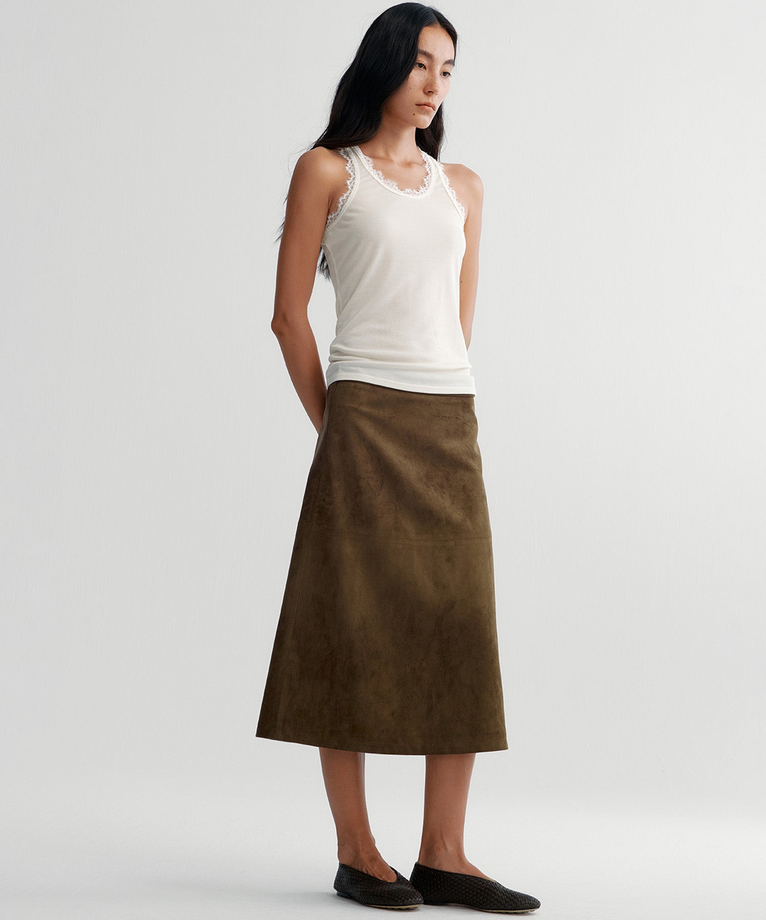 フレア ミディスカート