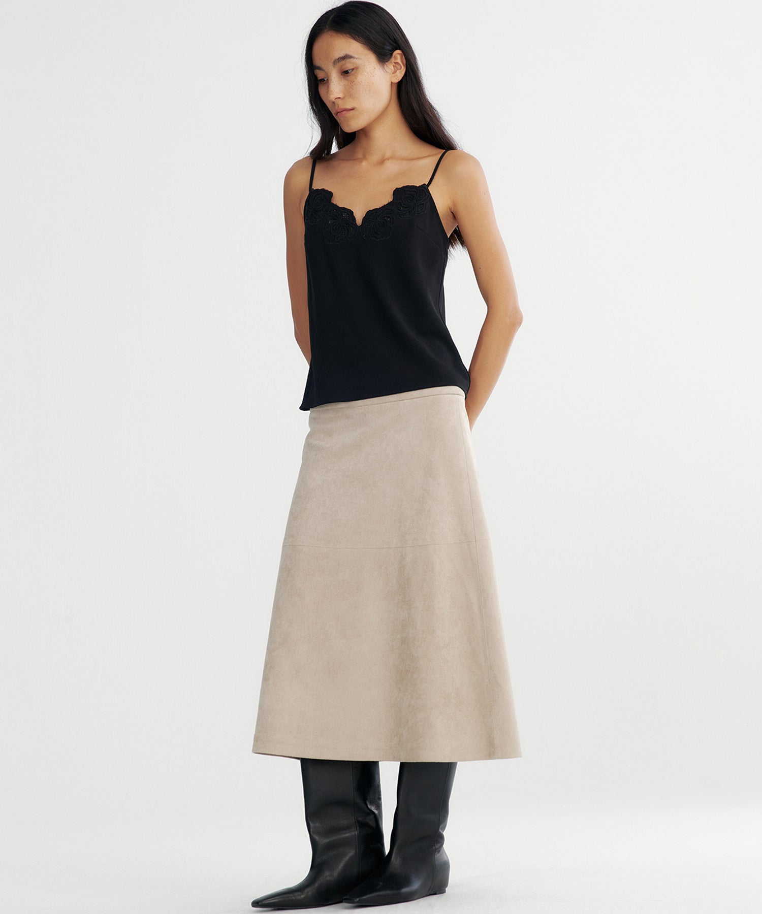 フレア ミディスカート