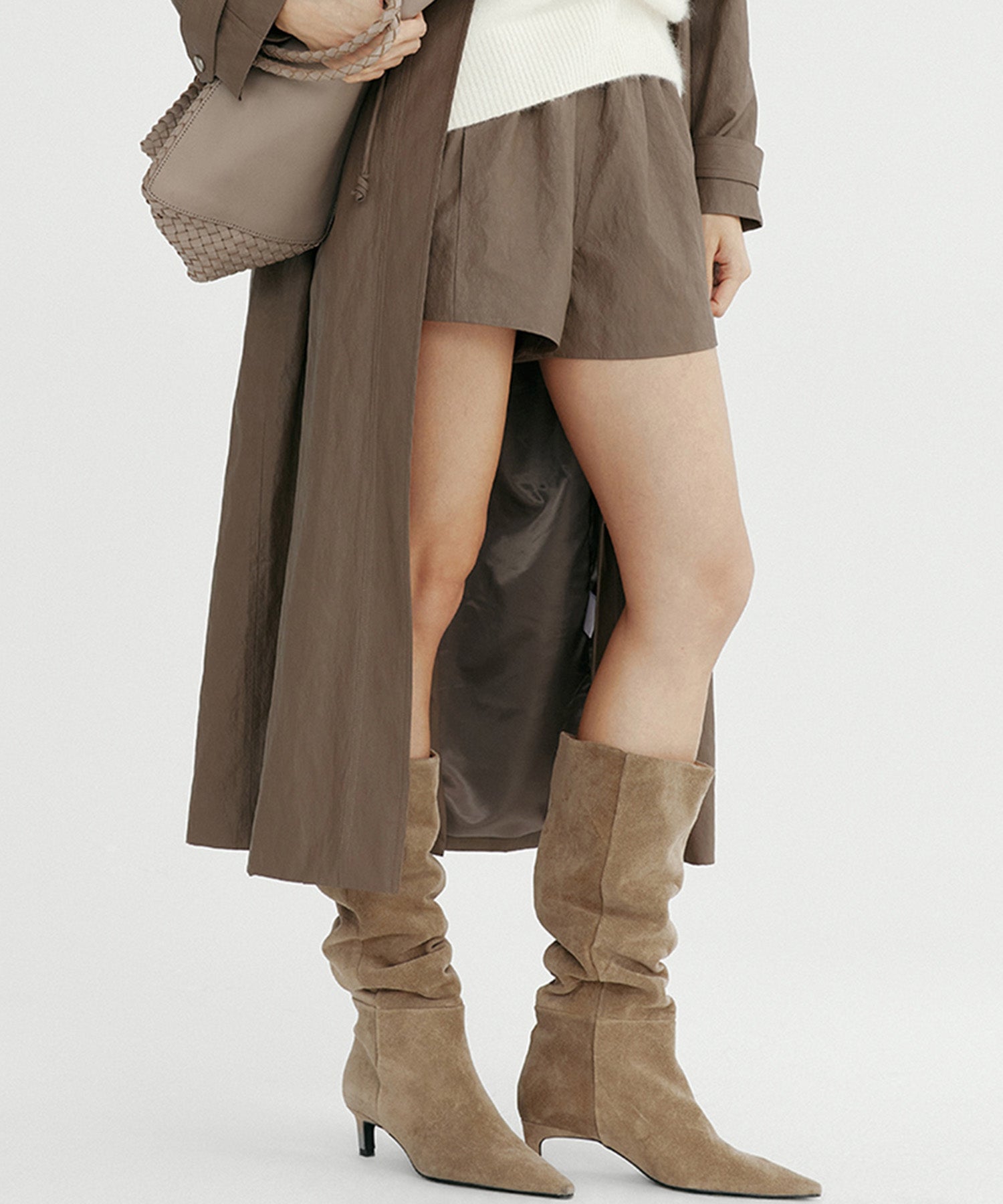 シンセティックレザー ショートパンツ