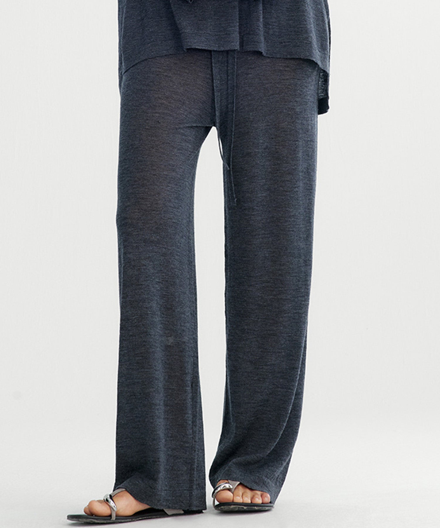 シアーニットパンツ