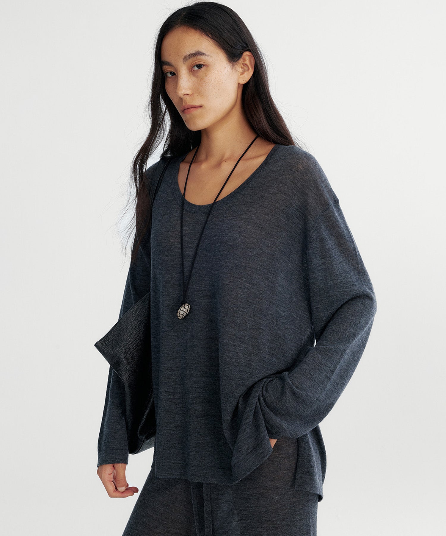 シアーニットパンツ