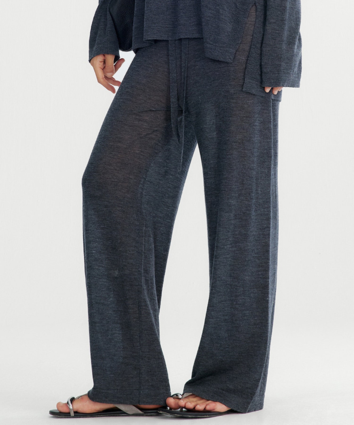 シアーニットパンツ