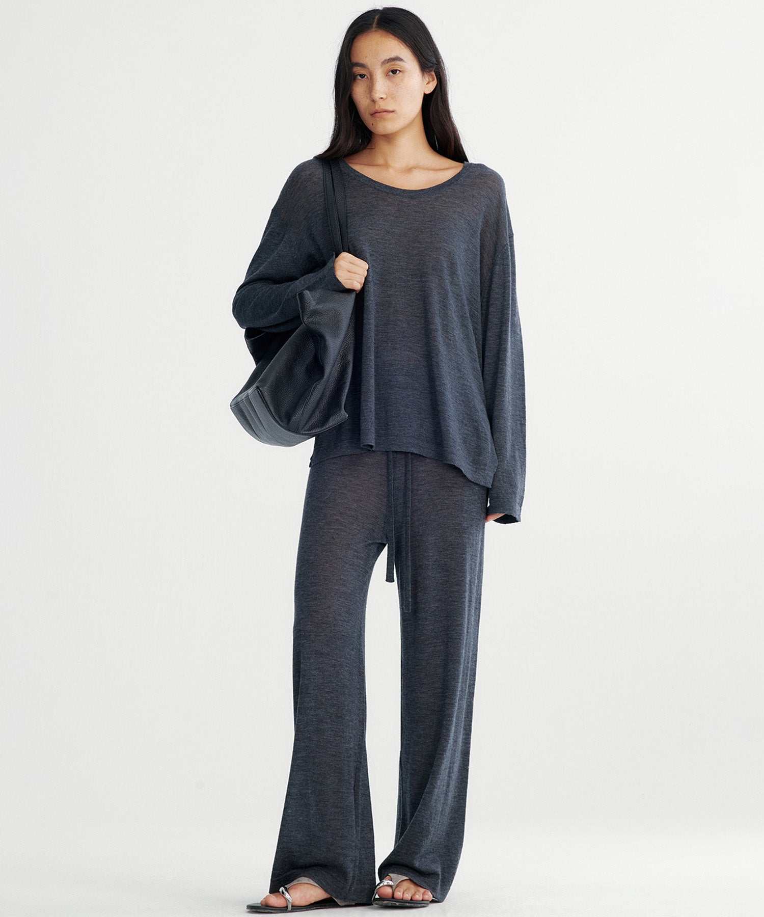 シアーニットパンツ