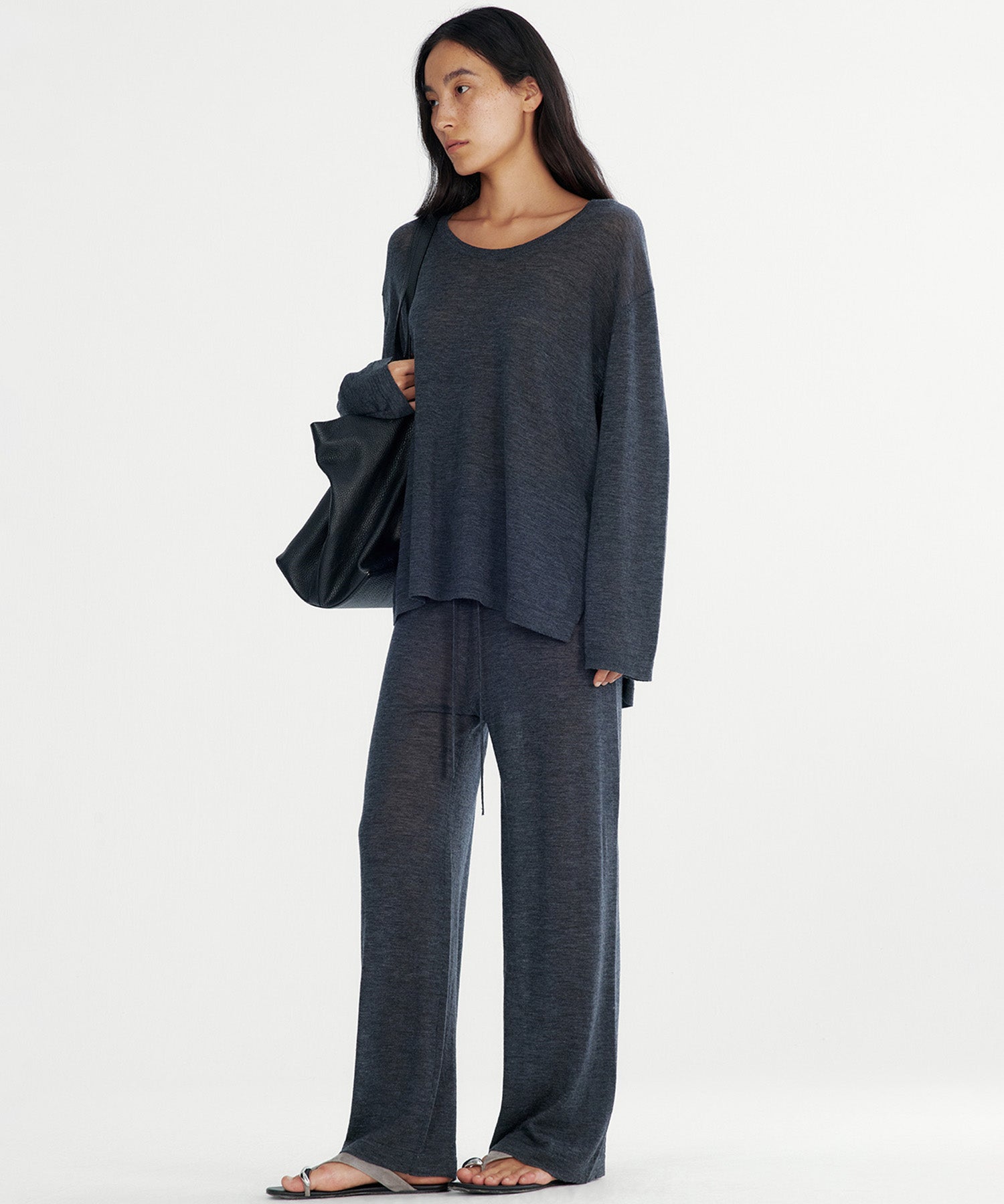 シアーニットパンツ