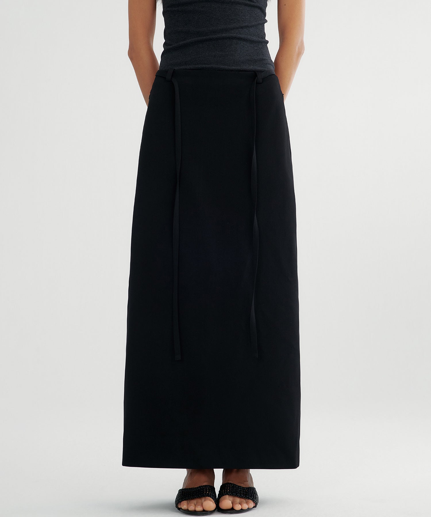 ウエストリボン タイトスカート