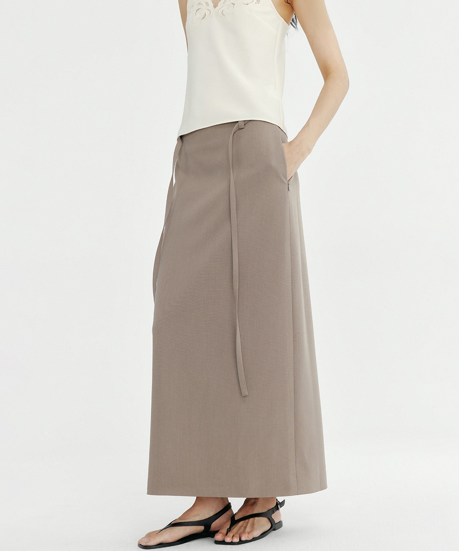 ウエストリボン タイトスカート