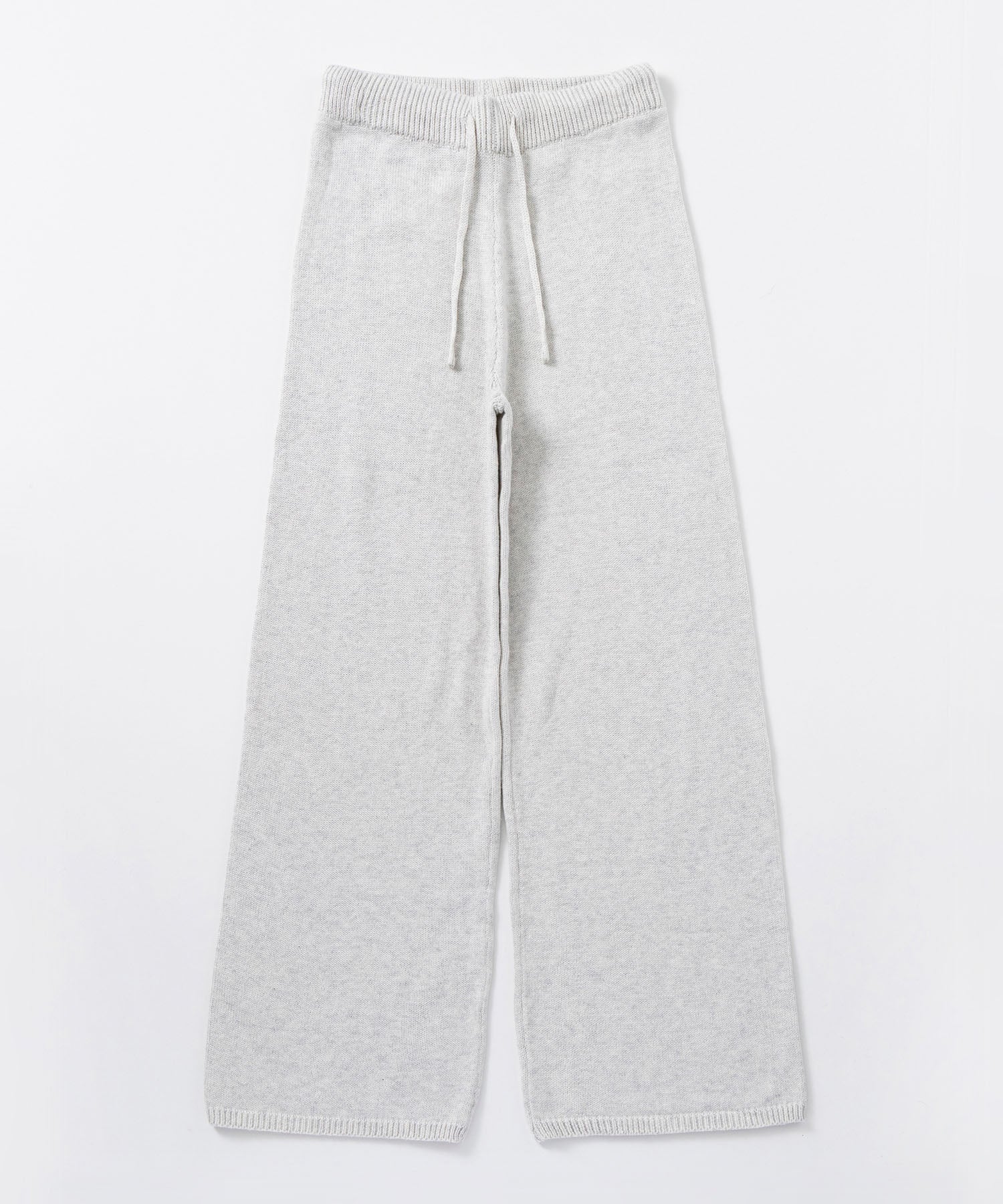 カシミヤブレンド ワイドニットパンツ