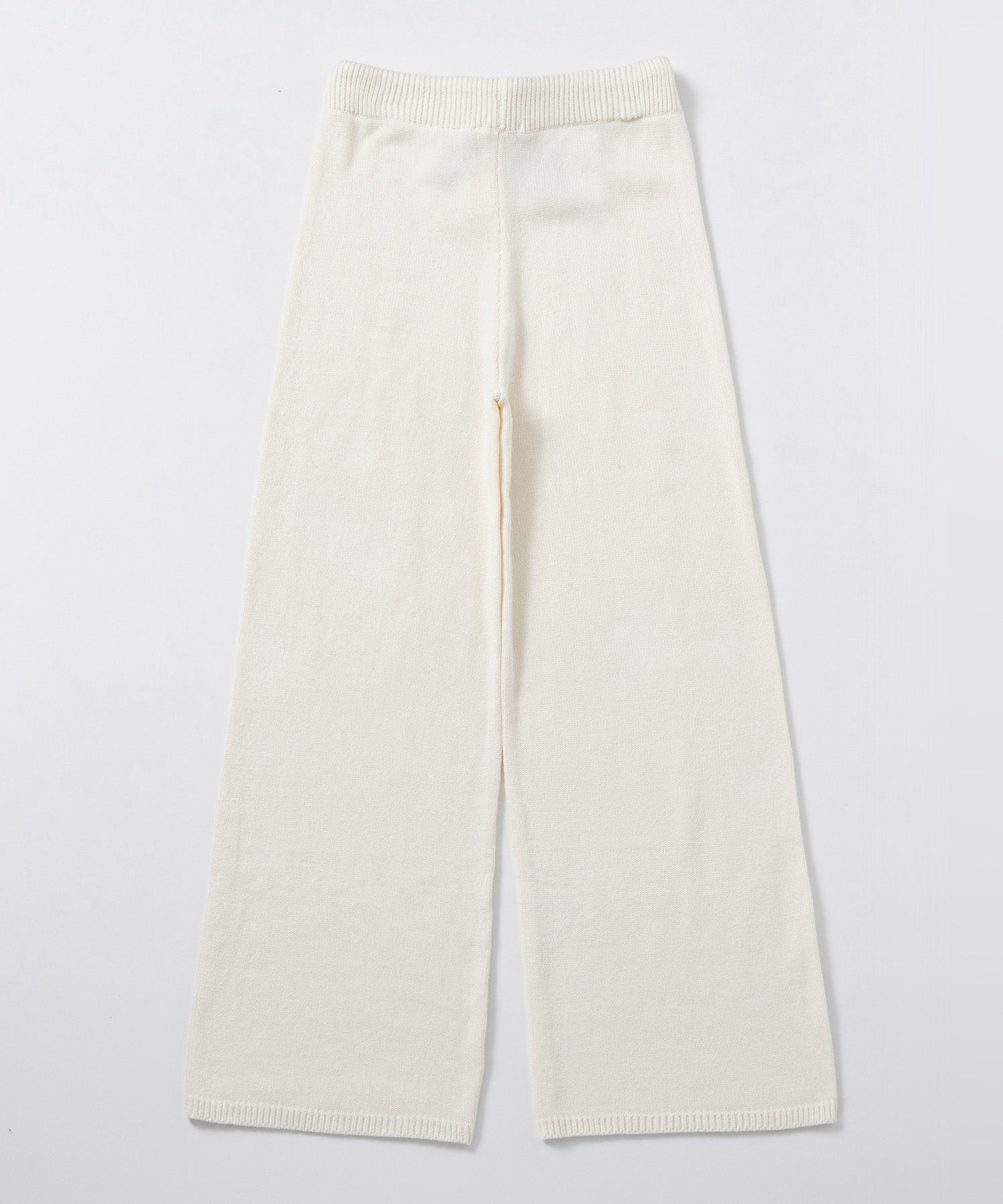 カシミヤブレンド ワイドニットパンツ