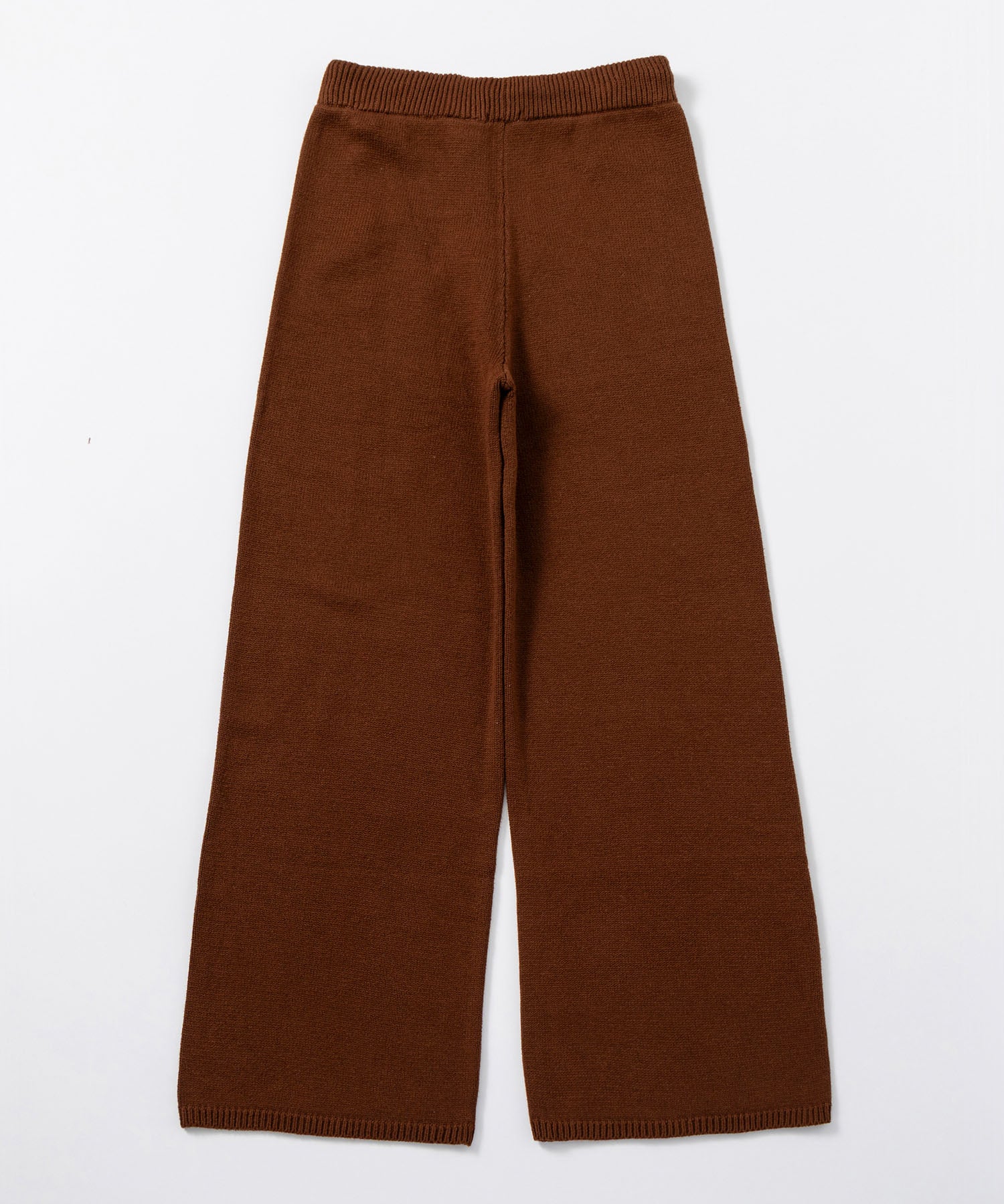 カシミヤブレンド ワイドニットパンツ