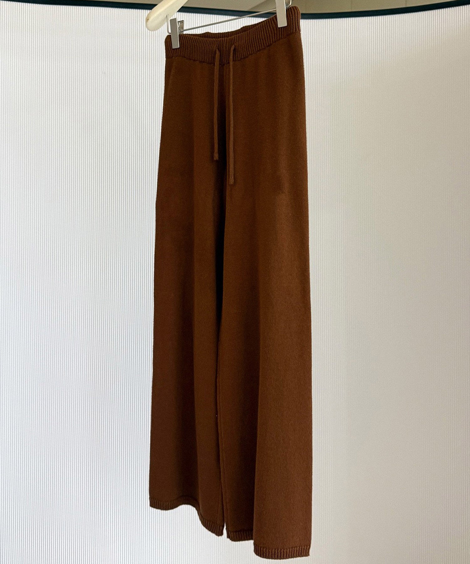 【12月上旬お届け予約商品】カシミヤブレンド ワイドニットパンツ