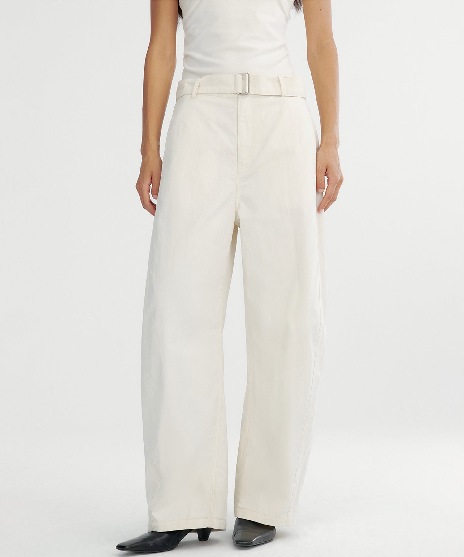 ハイウエストワイドパンツ