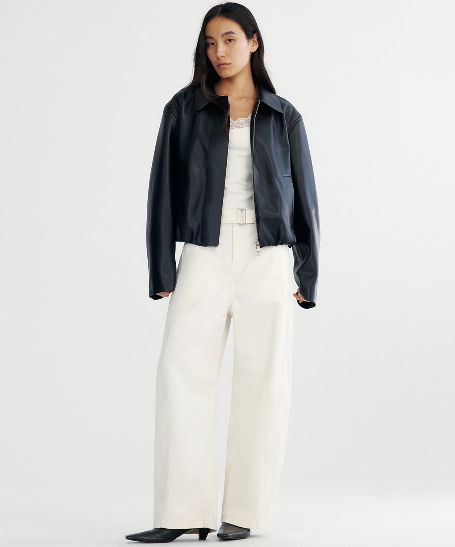 ハイウエストワイドパンツ