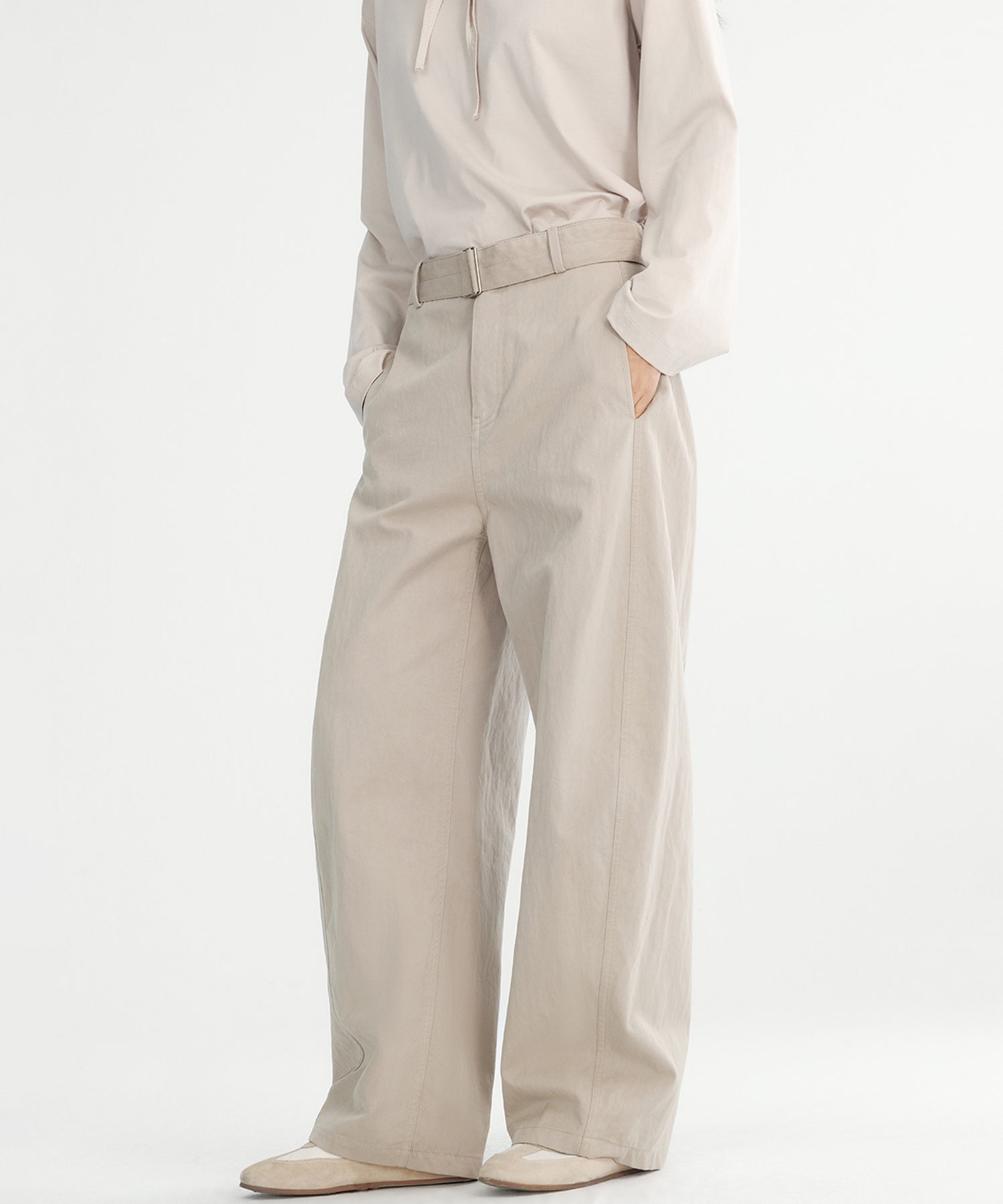 ハイウエストワイドパンツ