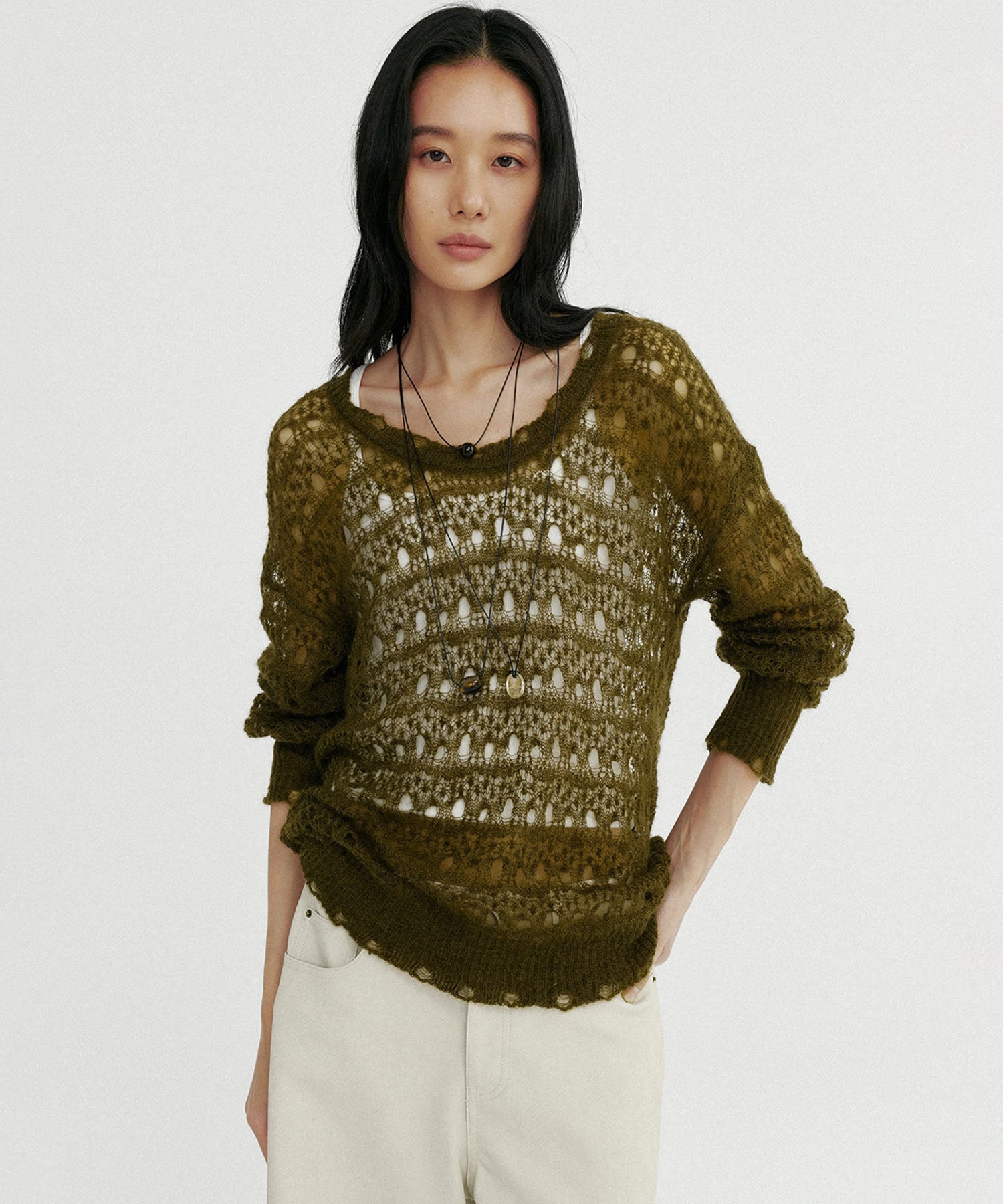 グランジニットトップス