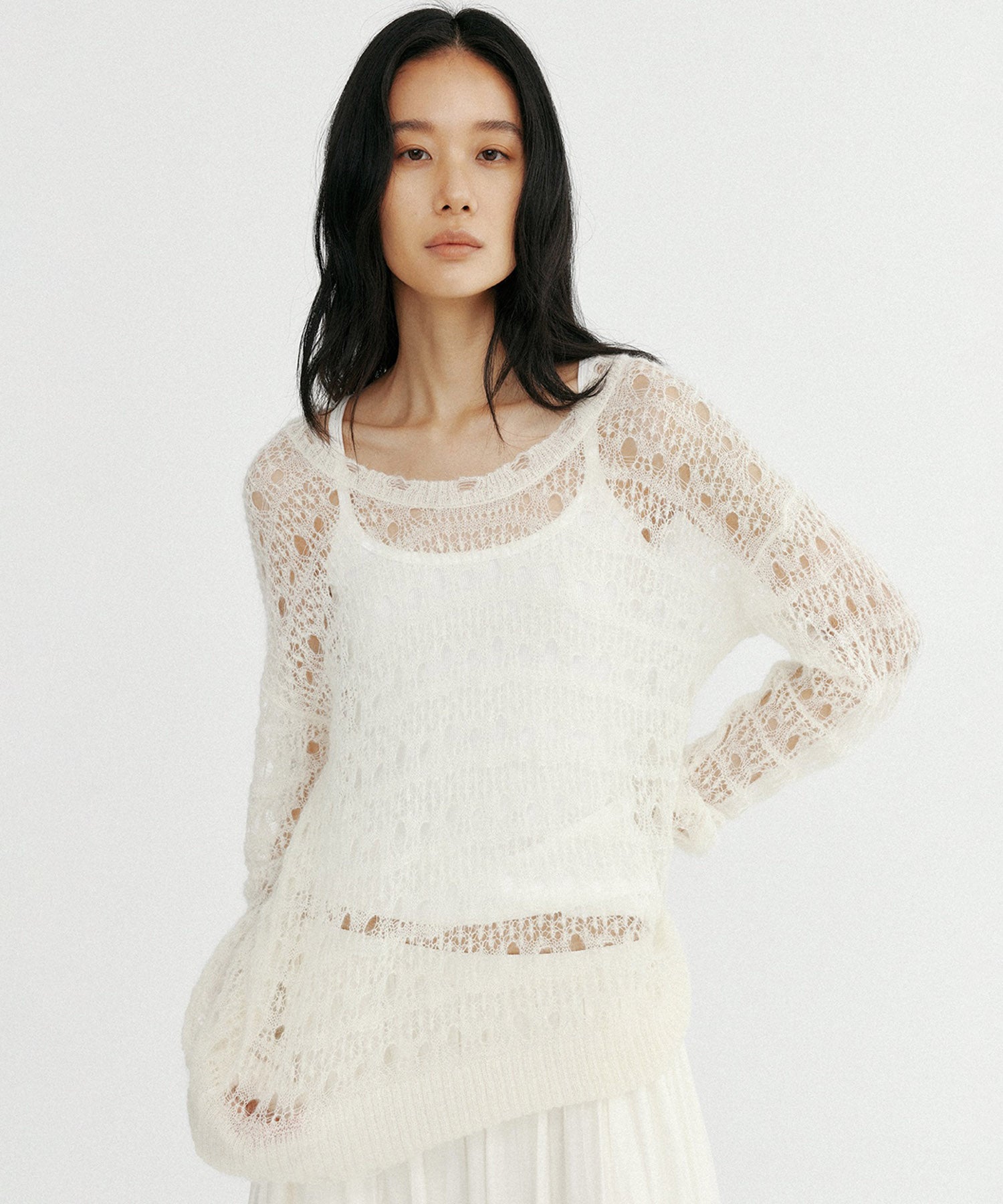 グランジニットトップス