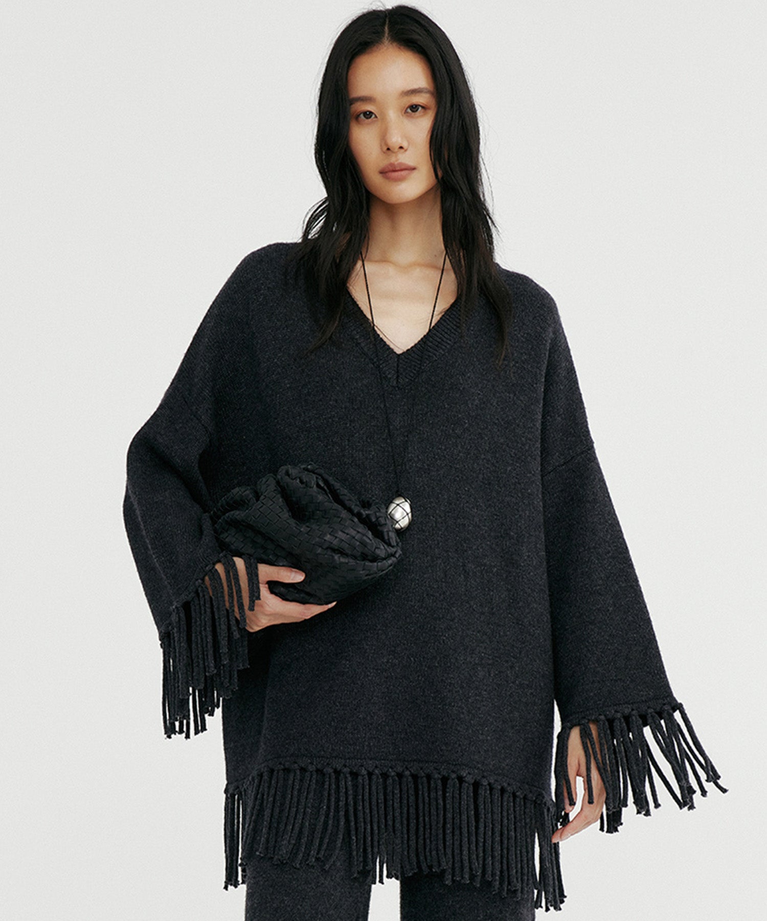 フリンジニットトップス