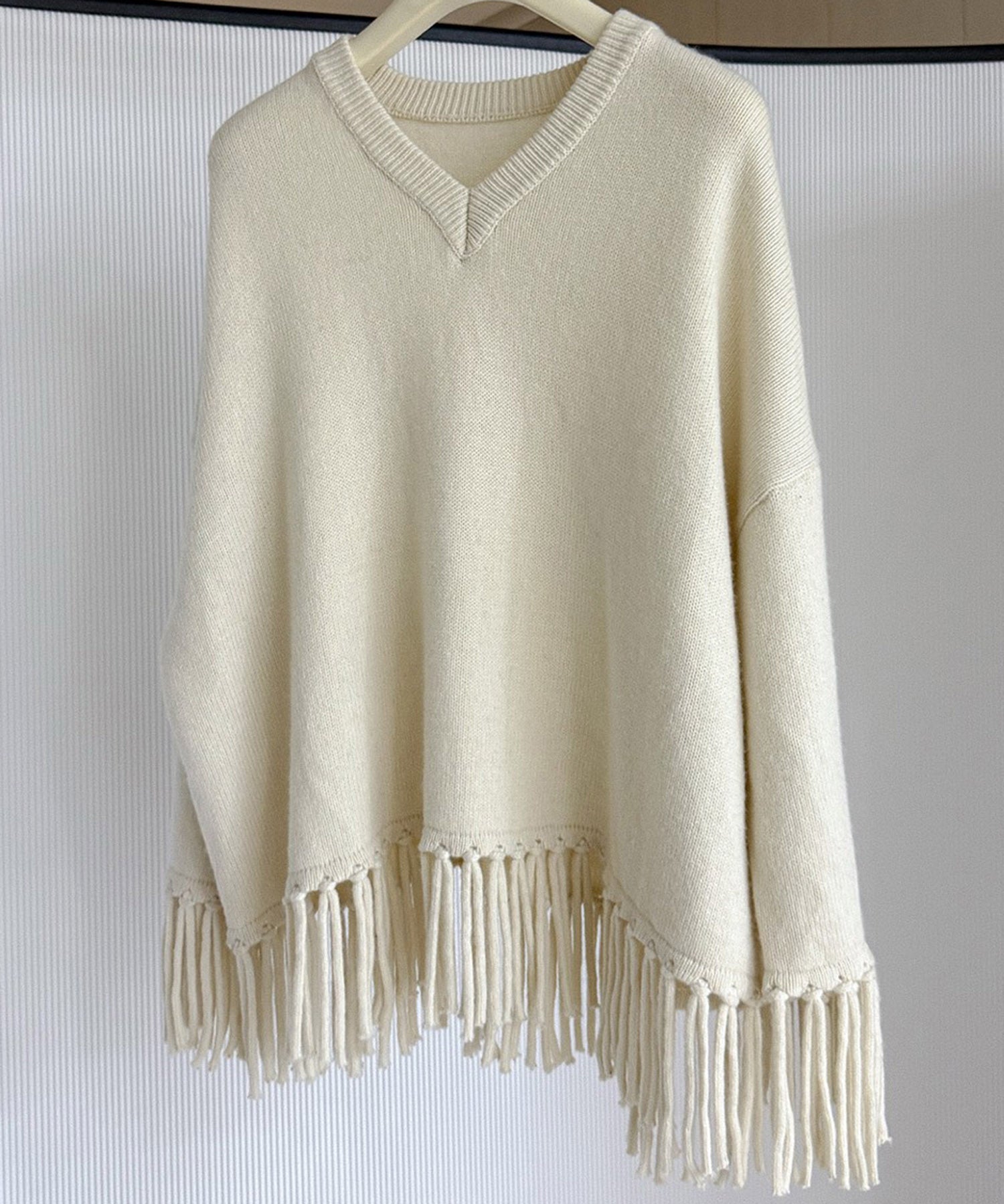 【12月上旬お届け予約商品】フリンジニットトップス