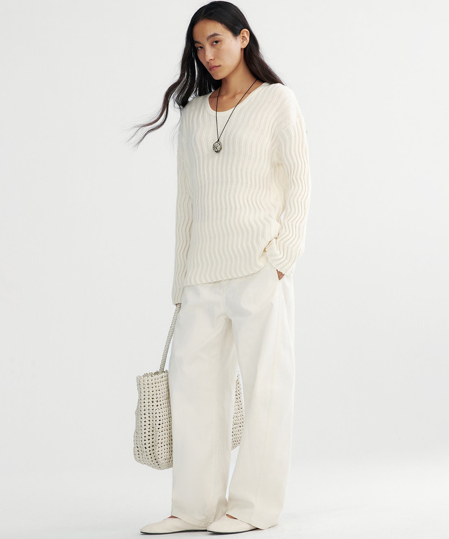 【12月上旬お届け予約商品】ウェービーニットトップス