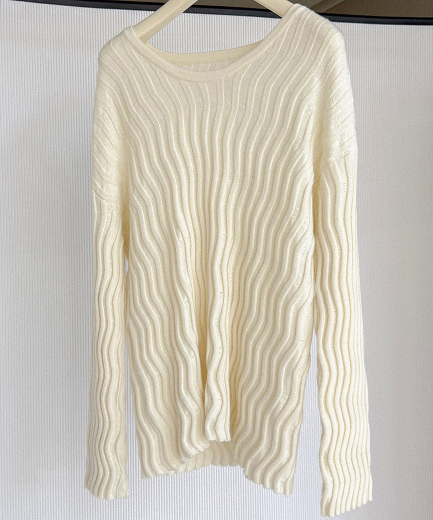 【12月上旬お届け予約商品】ウェービーニットトップス