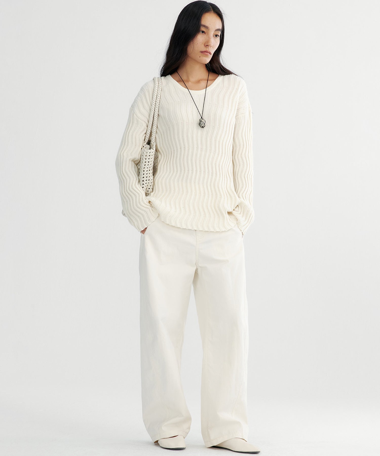 【12月上旬お届け予約商品】ウェービーニットトップス