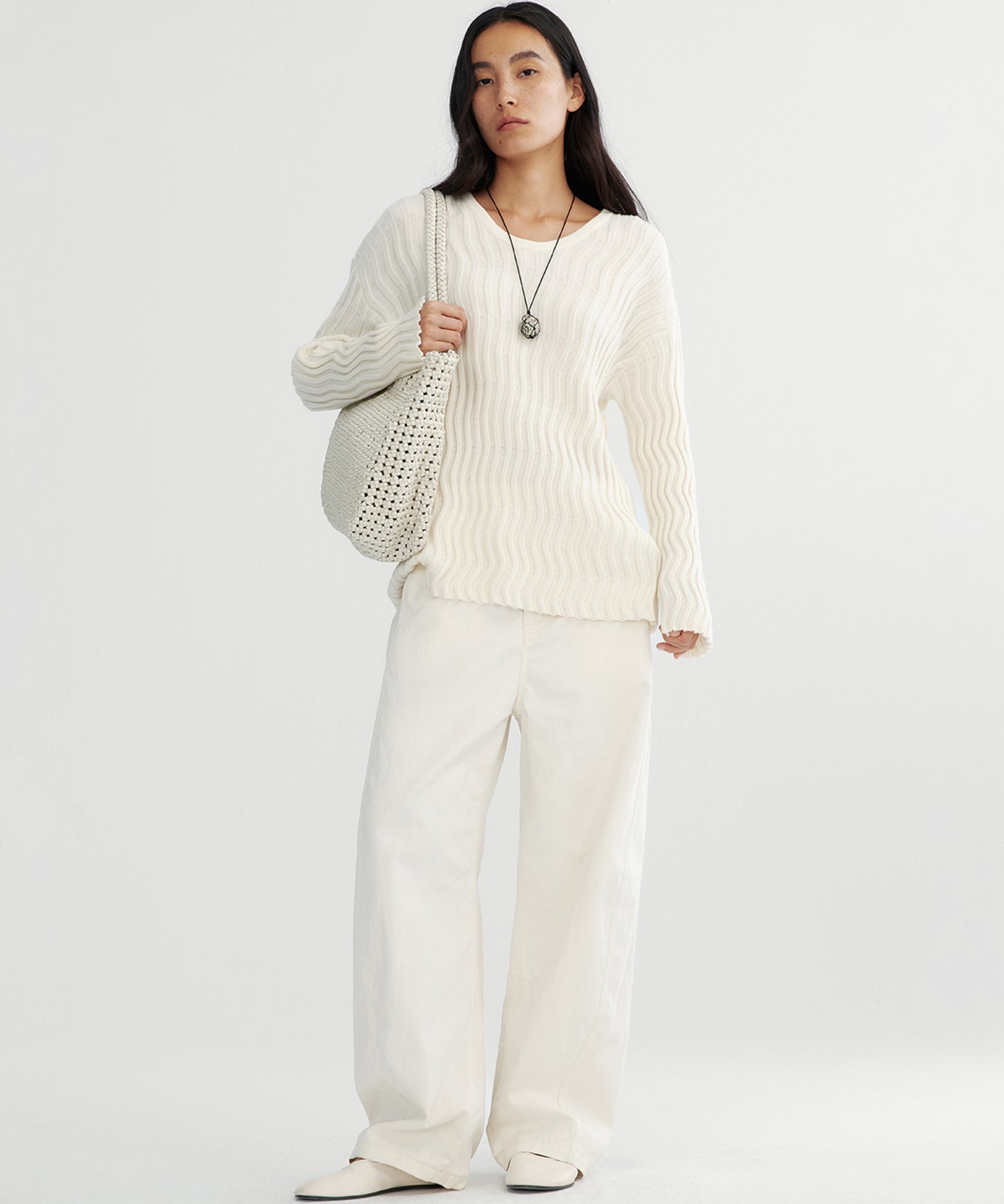 【12月上旬お届け予約商品】ウェービーニットトップス