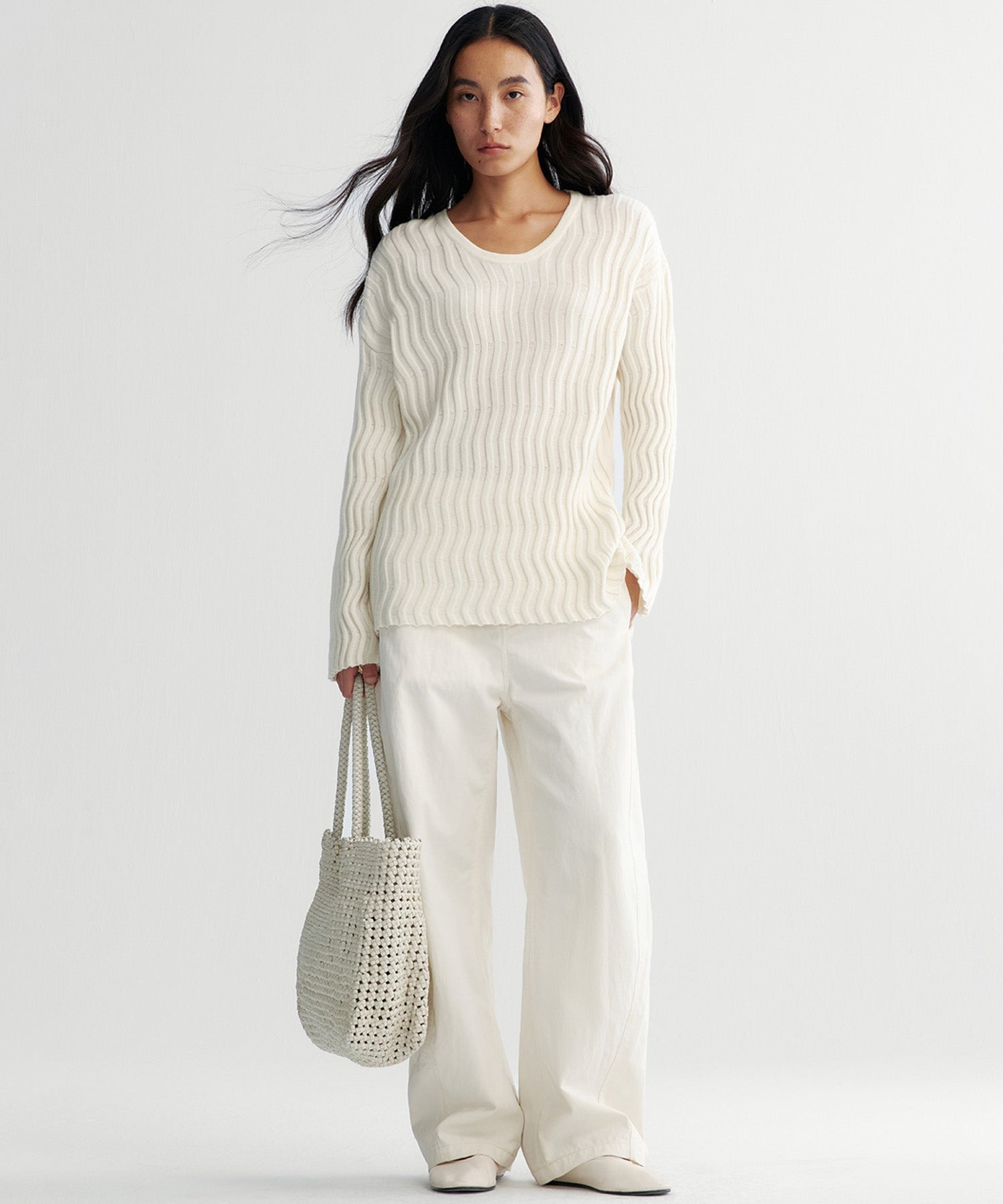 【12月上旬お届け予約商品】ウェービーニットトップス