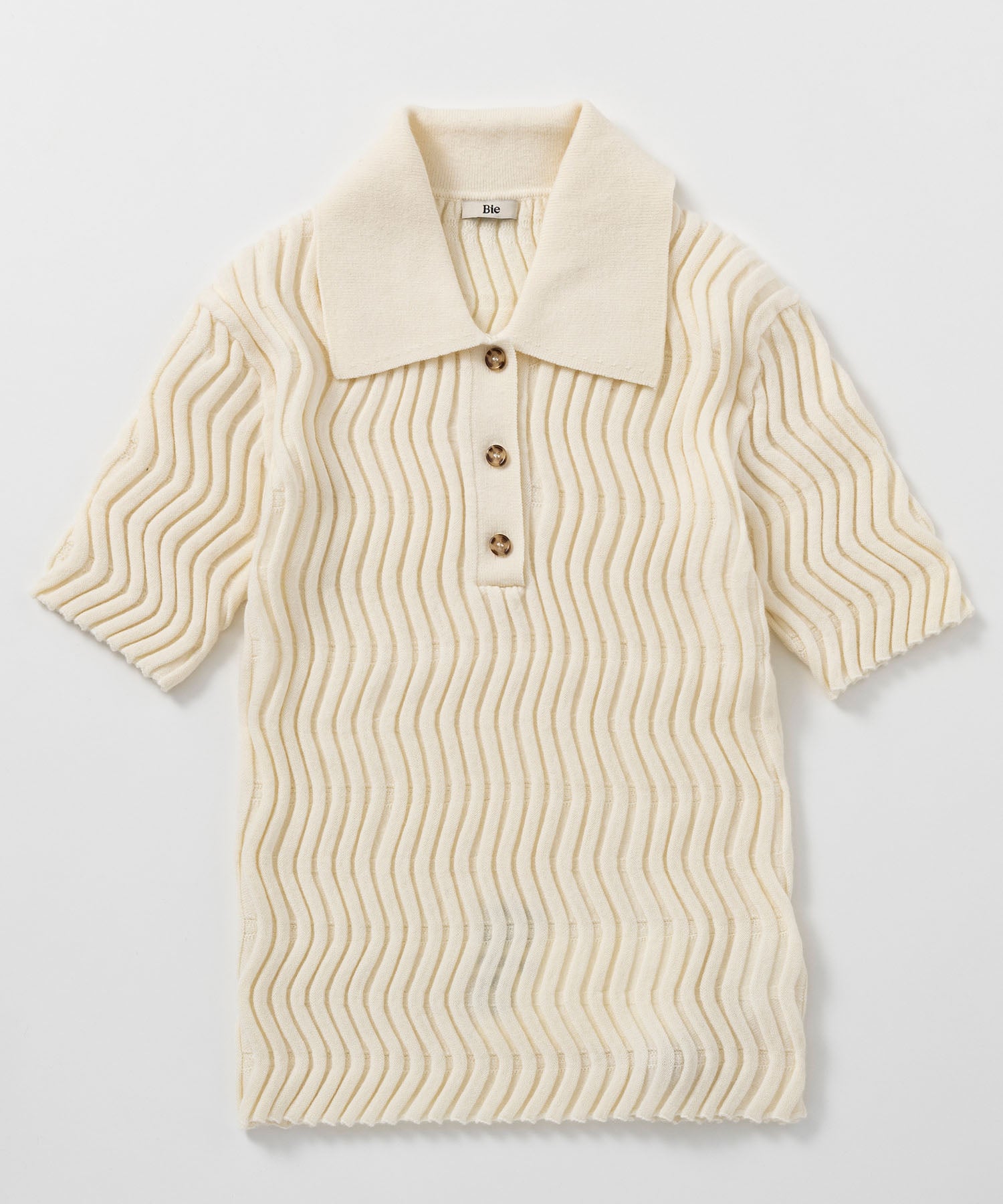 【12月上旬お届け予約商品】ウェービーニットポロシャツ
