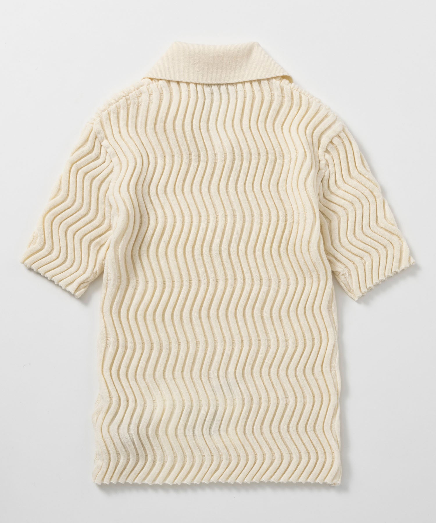 【12月上旬お届け予約商品】ウェービーニットポロシャツ